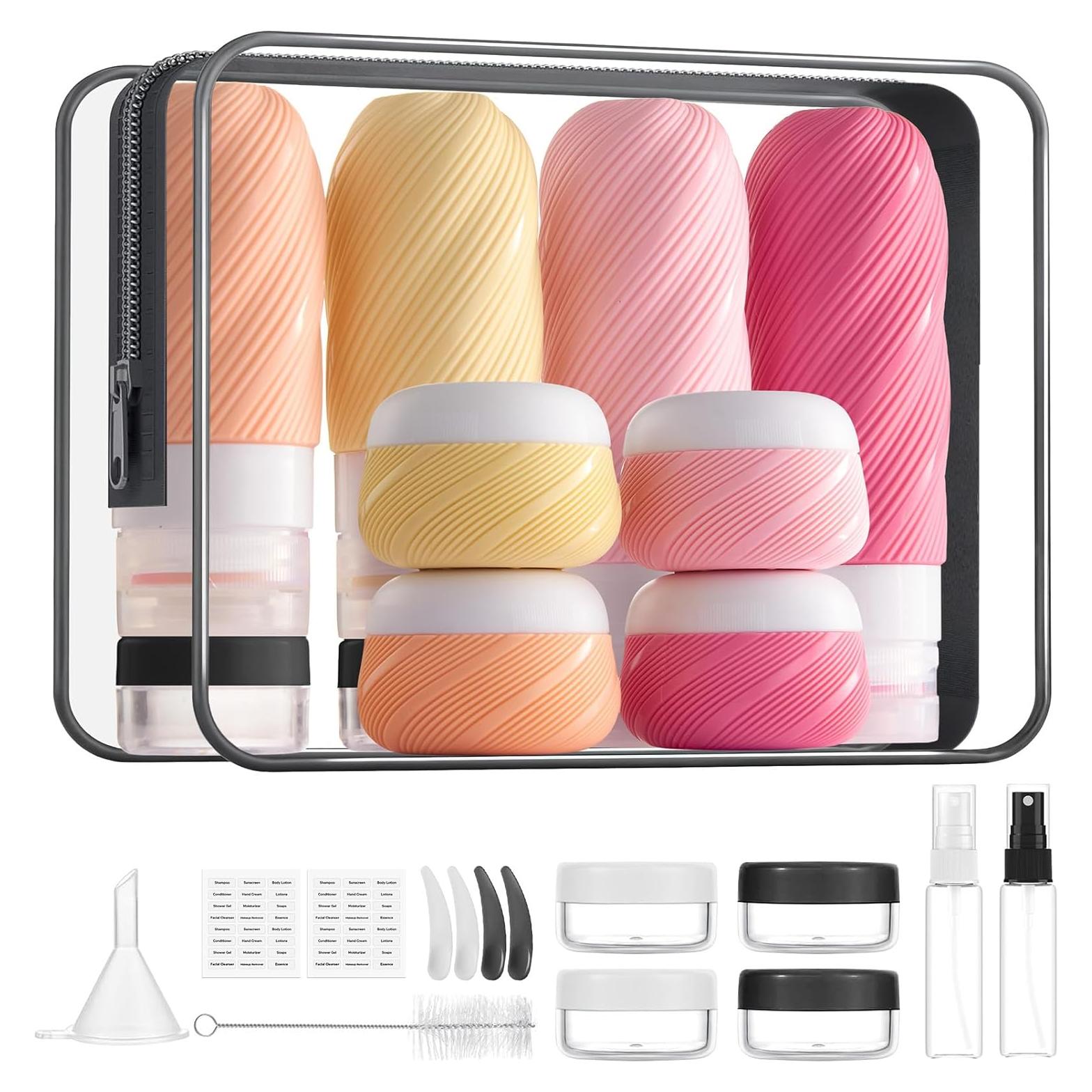 Kit de Botellas de Viaje LitBear 23 Piezas Aprobadas por TSA