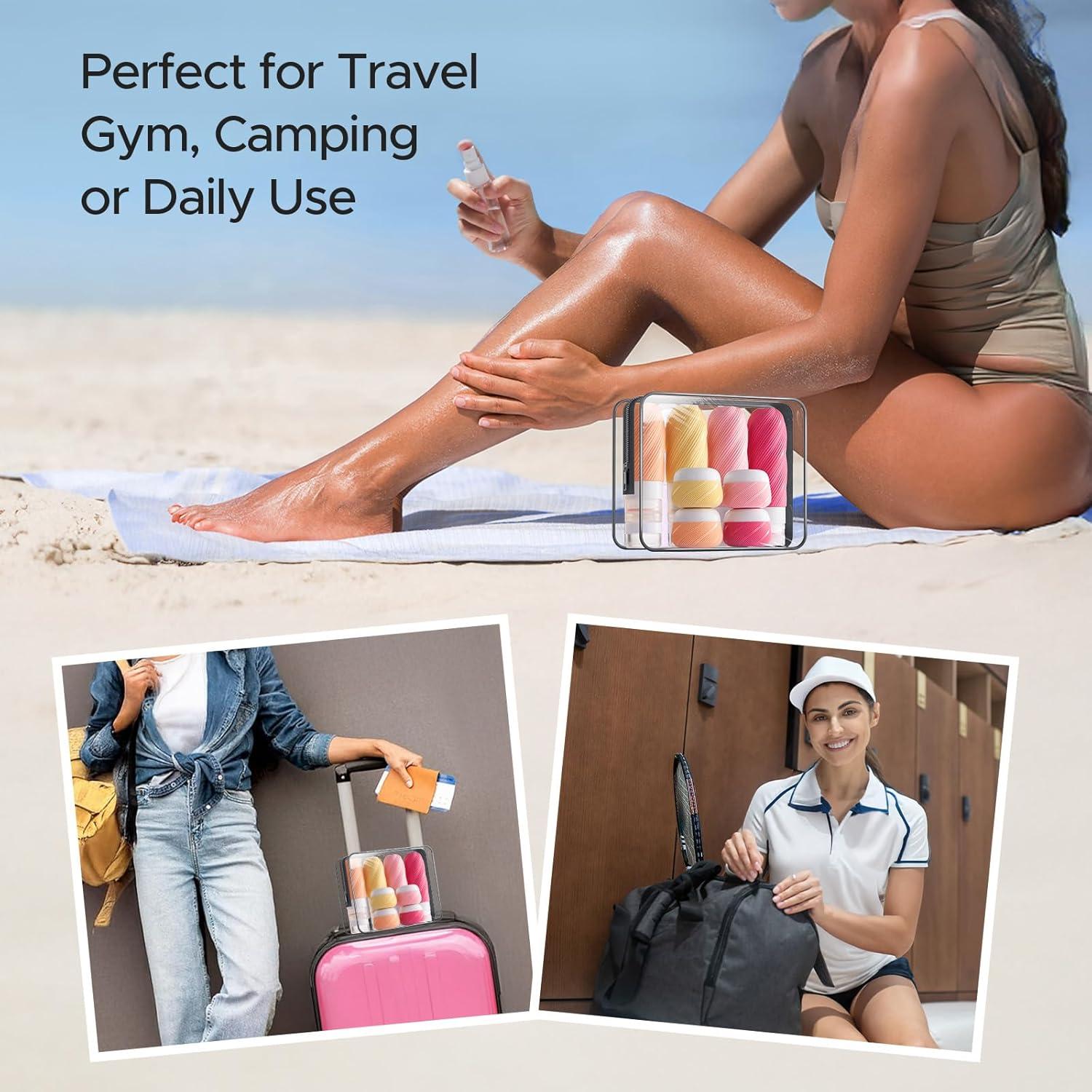 Kit de Botellas de Viaje LitBear 23 Piezas Aprobadas por TSA