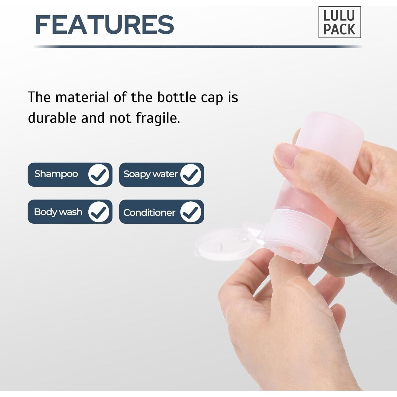 Botellas de Viaje Lulupack 18 ml Reutilizables A Prueba de Fugas