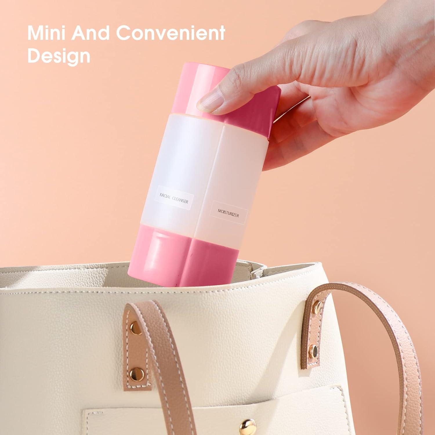 Botella de Viaje Olatay 4-en-1 Aprobada TSA 240ml Rosa