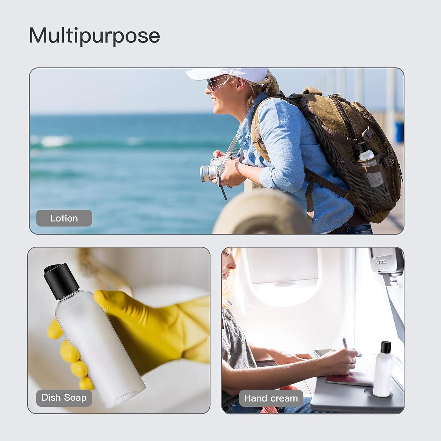 Set de 5 Botellas de Viaje 100ml Owlyee Aprobadas por TSA