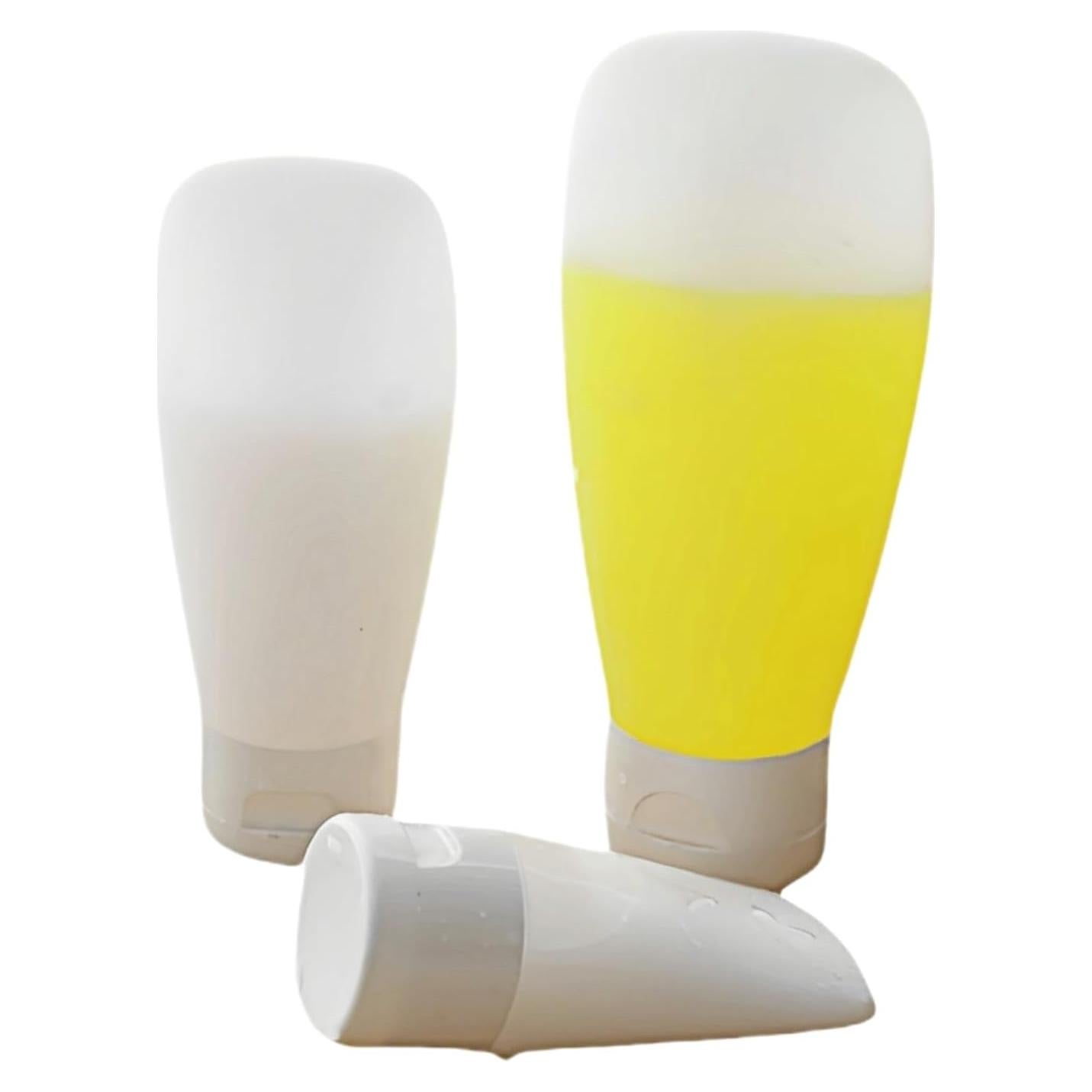 Conjunto de Botellas de Viaje Chinshwehaw 3-Pack Silicona 30ml 60ml 100ml