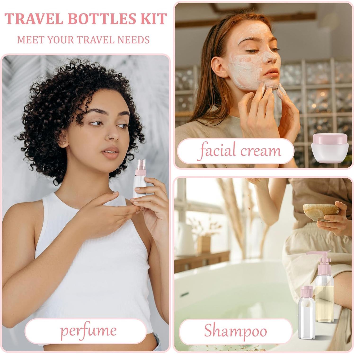 Kit de Botellas de Viaje ANNGO 12 Pack A Prueba de Fugas