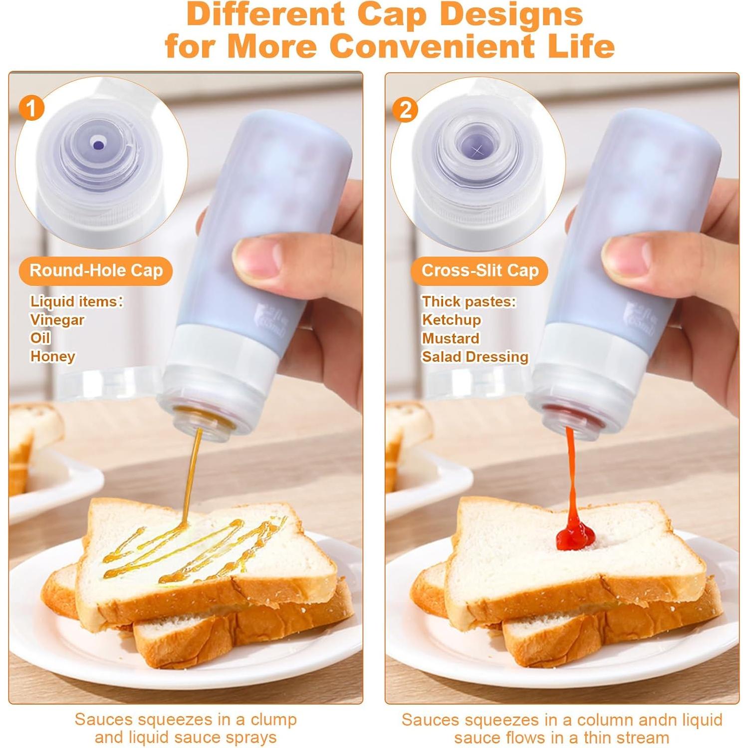 Juego de 4 Botellas de Viaje Seropy 90 ml Silicona A Prueba de Fugas