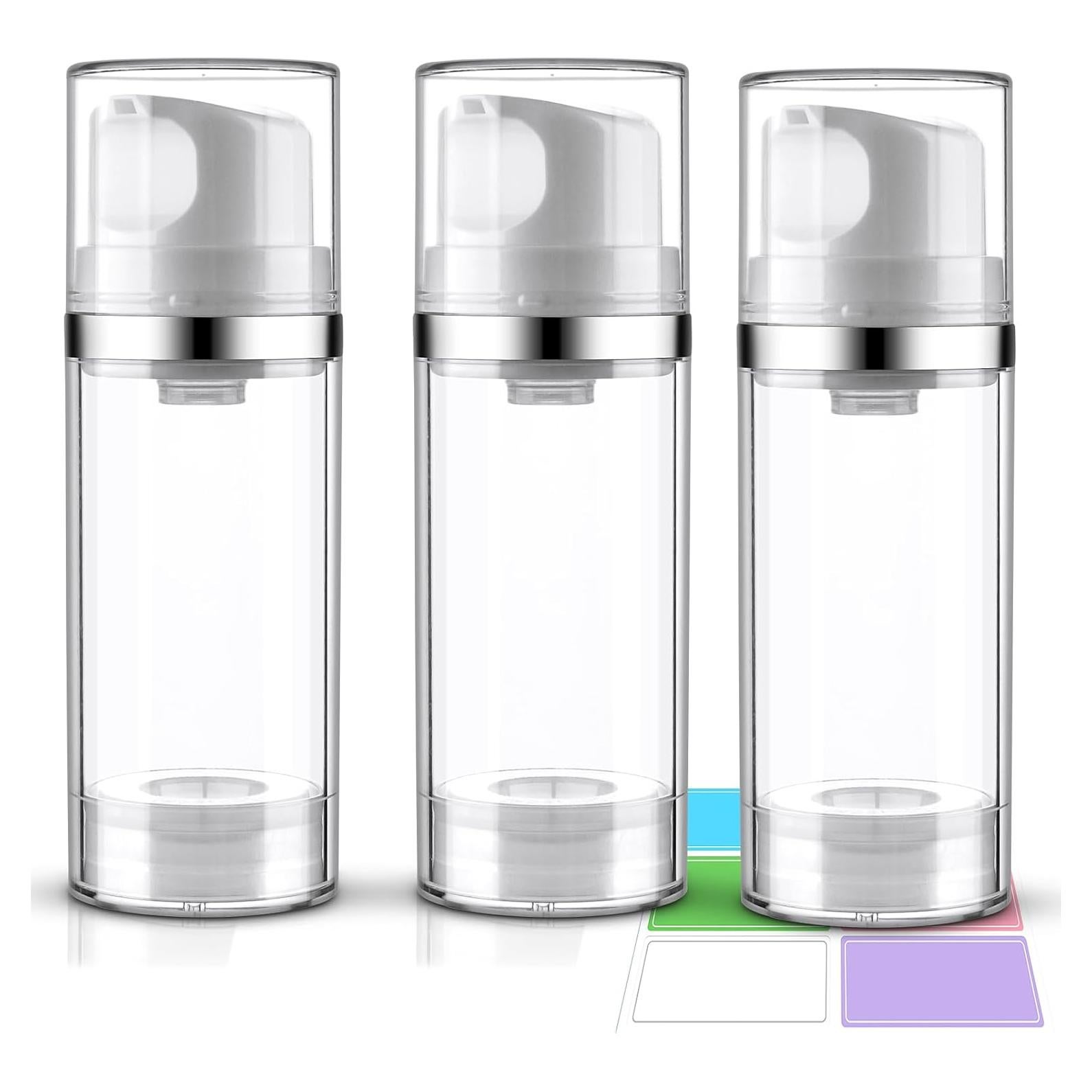 Botellas de bomba sin aire Decorniqu 100ml 3 Pack viaje