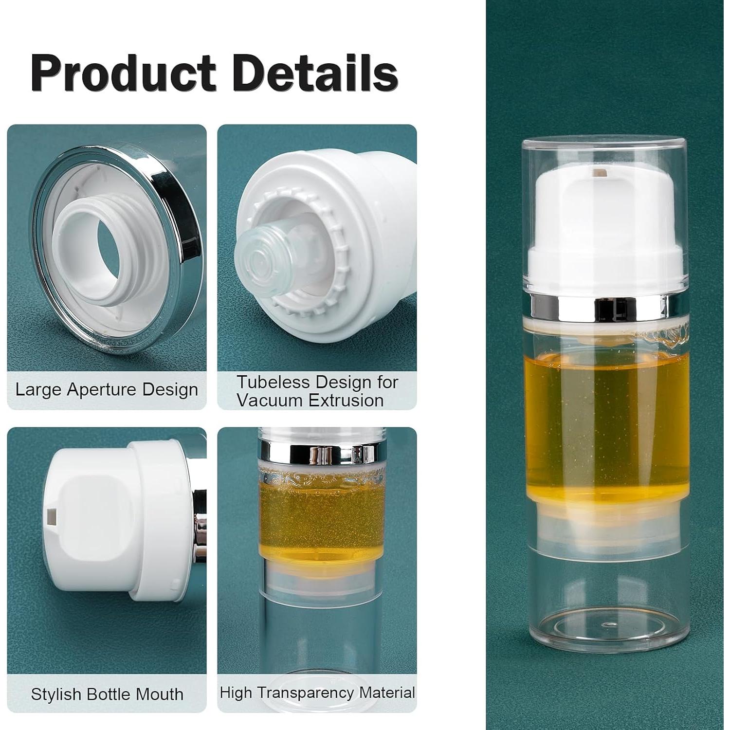 Botellas de bomba sin aire Decorniqu 100ml 3 Pack viaje