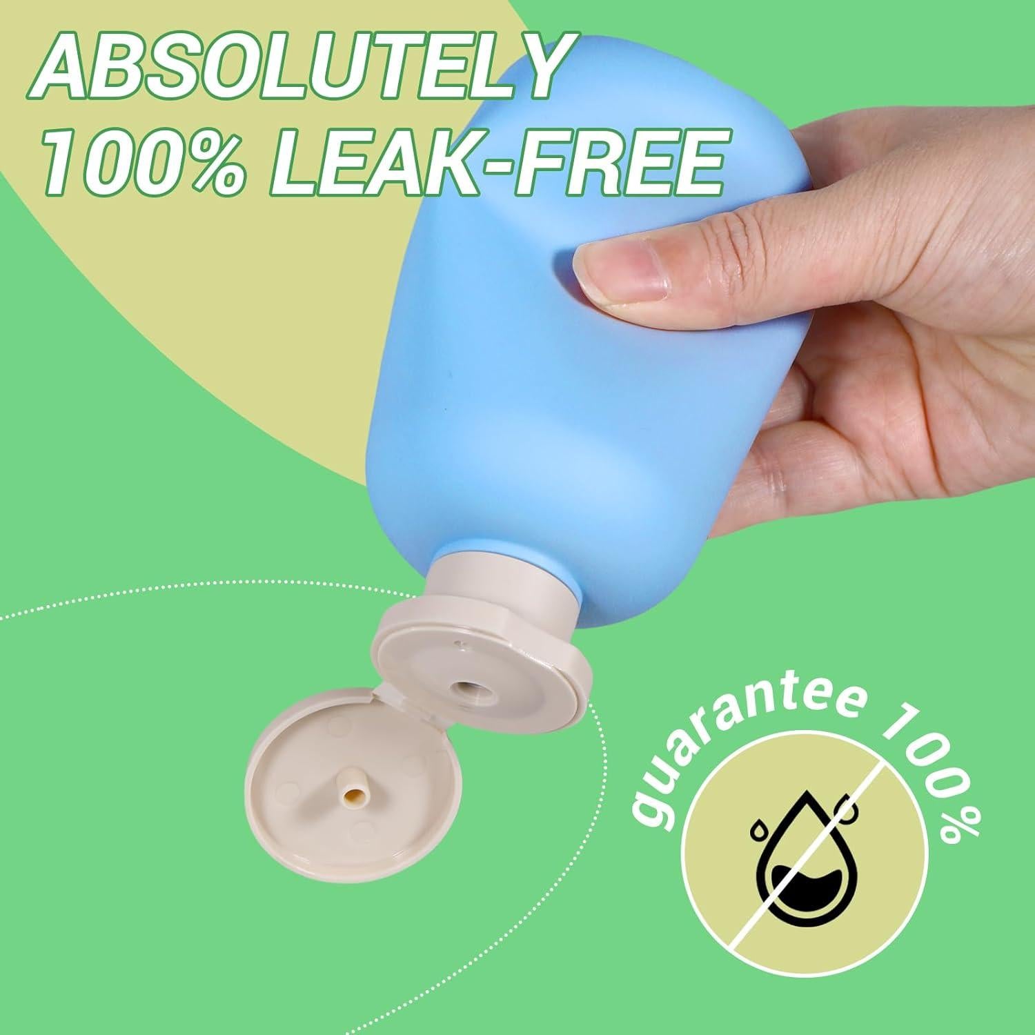 Botellas de Plástico Reutilizables ASEVAT 190ml para Champú