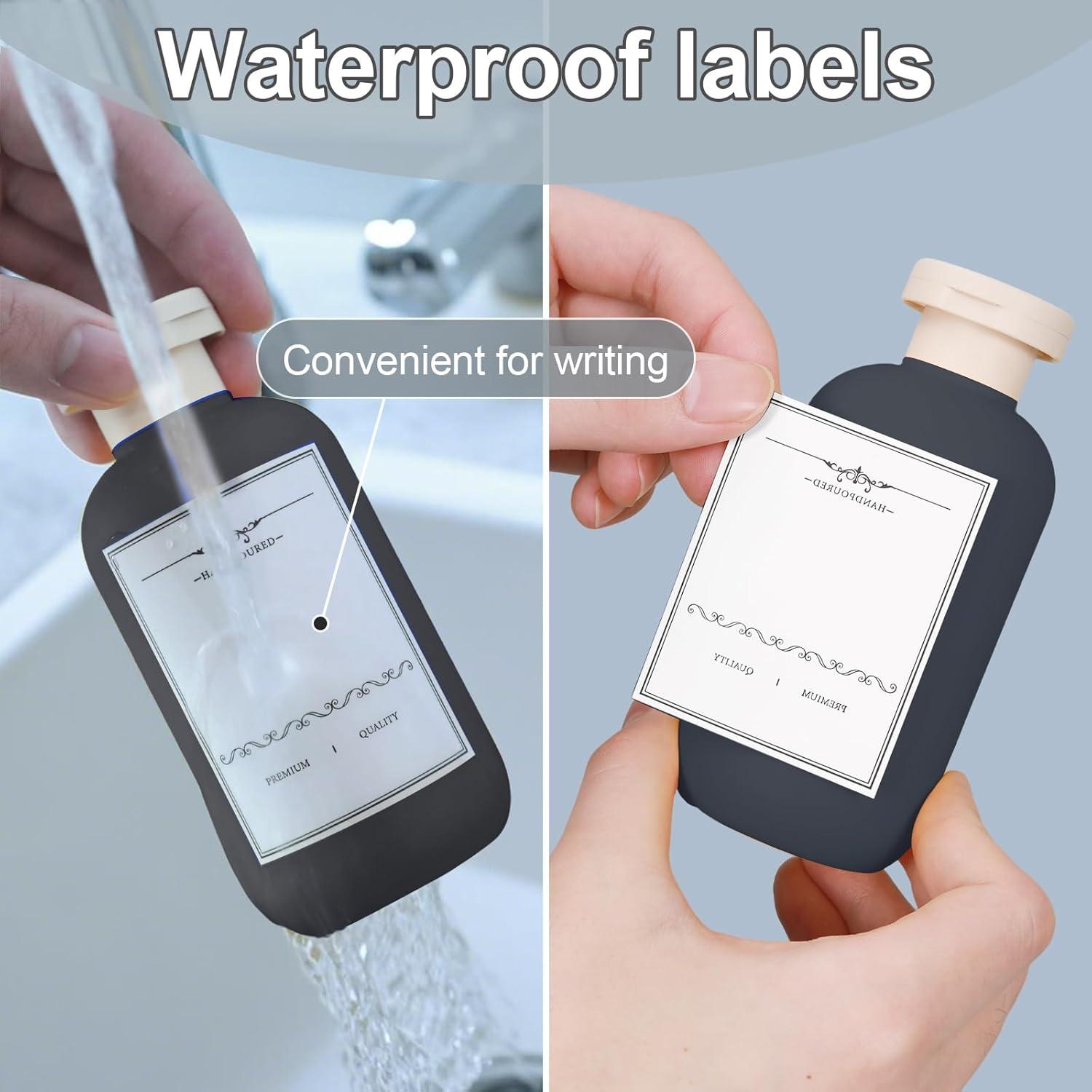 Botellas de Plástico Reutilizables ASEVAT 190ml para Champú