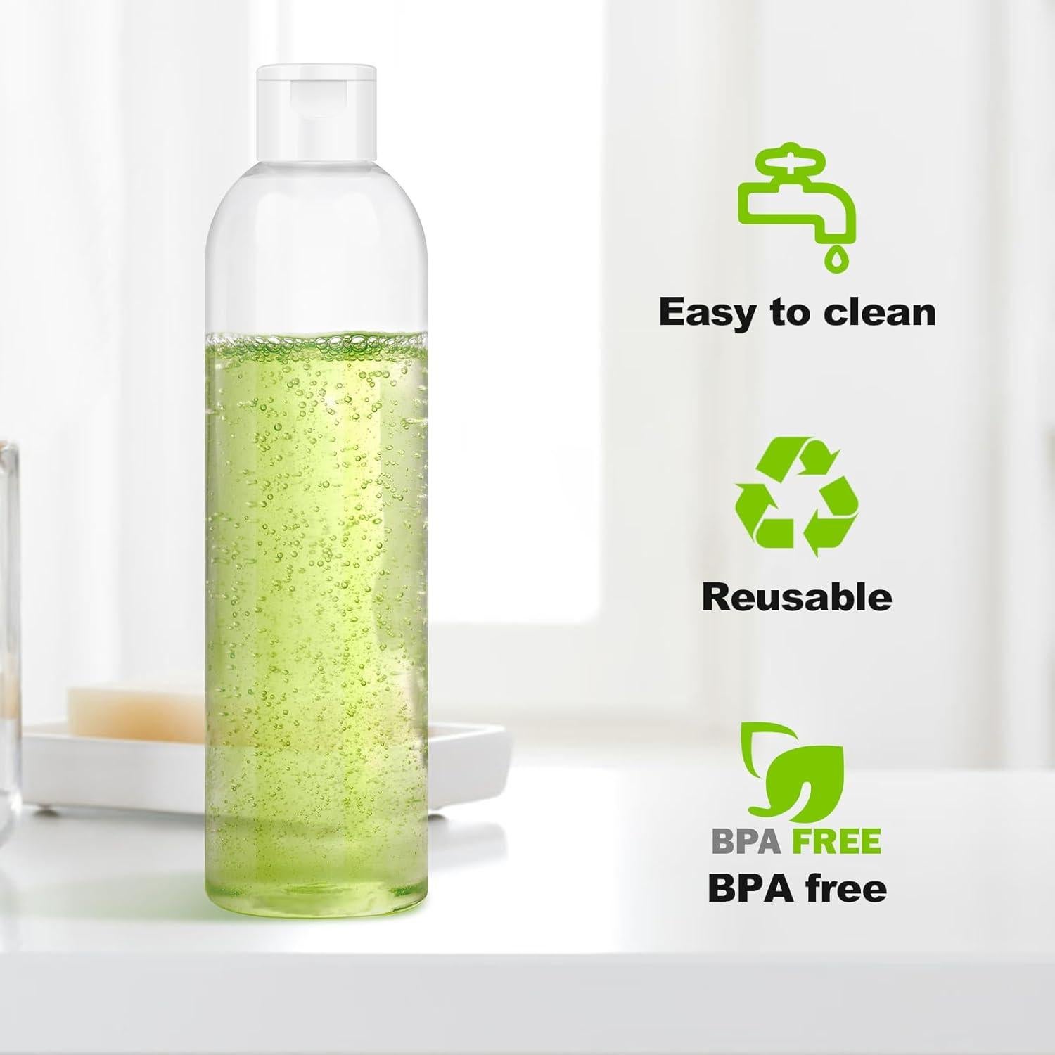 Paquete de 2 Botellas de Viaje Neendohome 250 ml a Prueba de Fugas