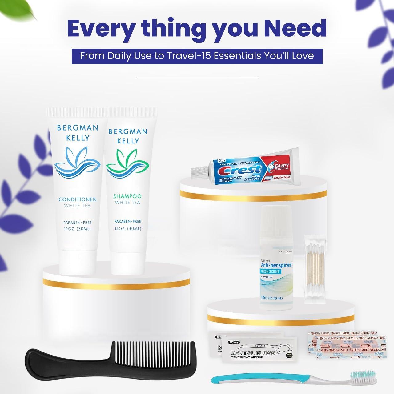 Kit de Aseo de Viaje Trektote 13 Piezas TSA - Esenciales