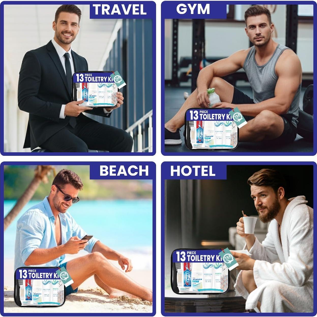 Kit de Aseo de Viaje Trektote 13 Piezas TSA - Esenciales