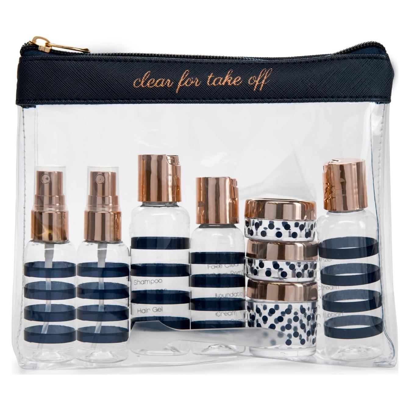 Kit de Aseo de Viaje Miamica 12 Piezas Aprobado por TSA