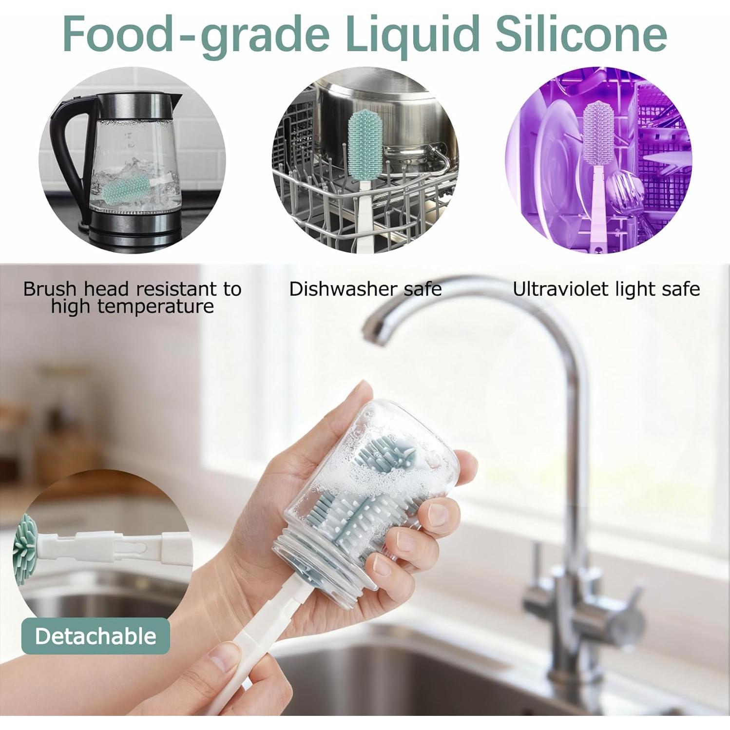 Kit de Limpiador de Biberones CandyHome 7 en 1 Verde