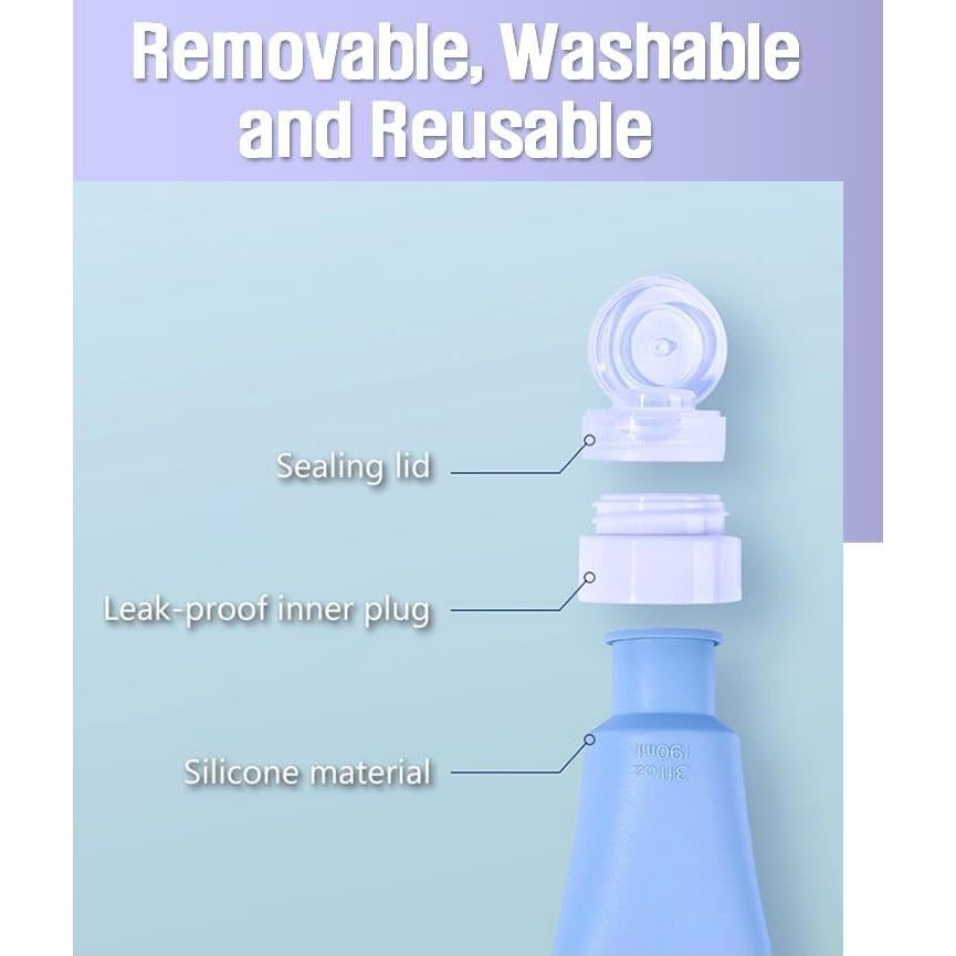 Juego de Botellas de Viaje Frachael 9 Piezas 85ml Silicona BPA Libre