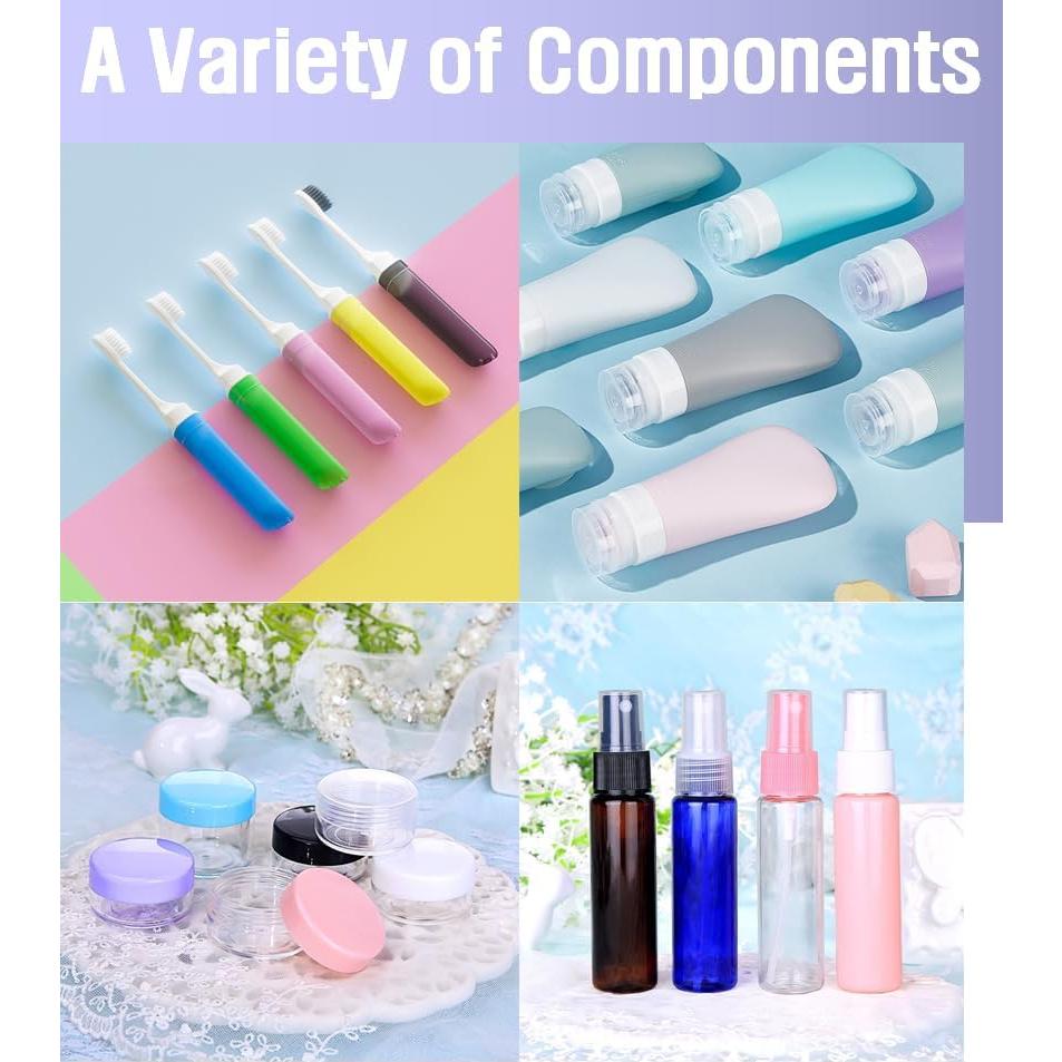 Juego de Botellas de Viaje Frachael 9 Piezas 85ml Silicona BPA Libre