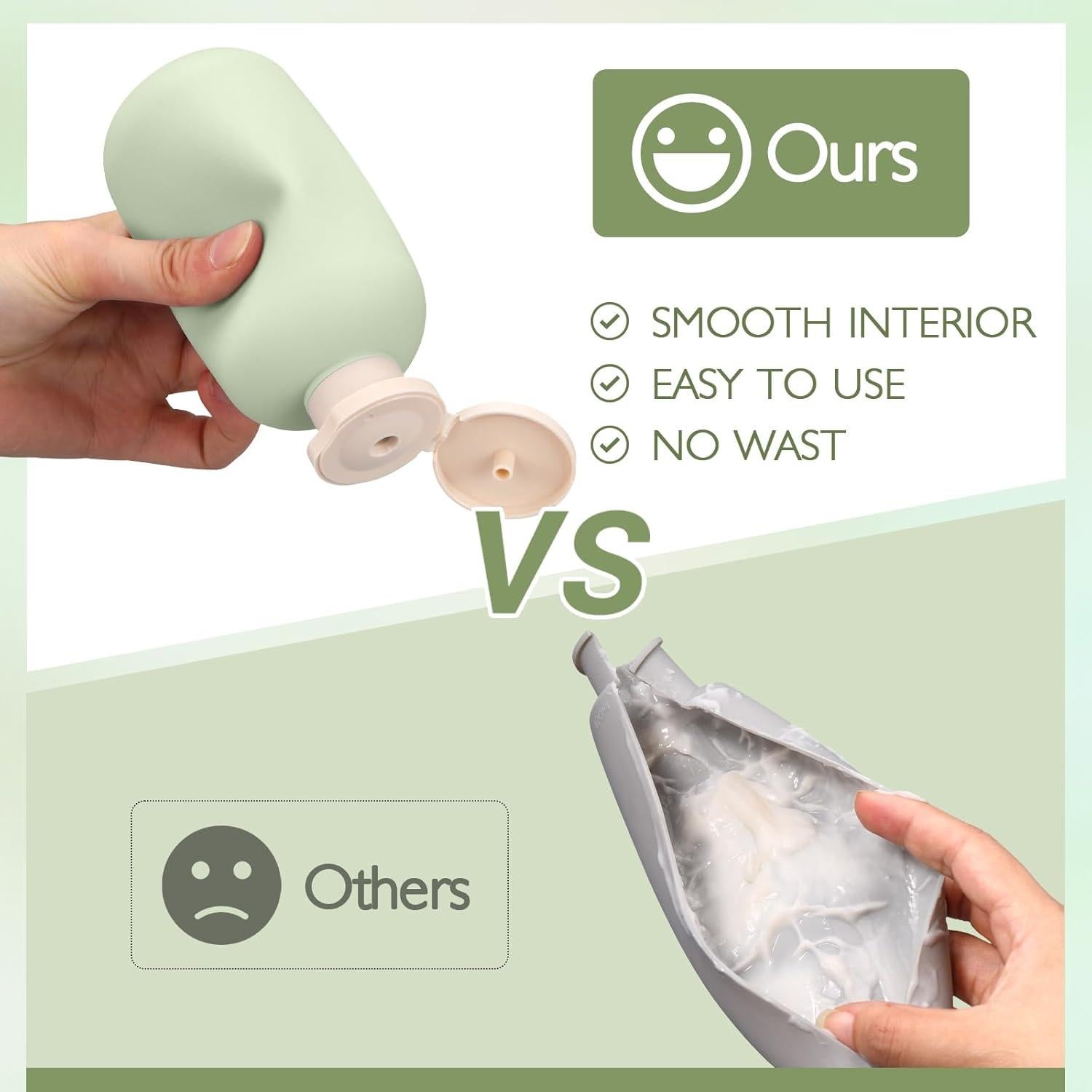 Botellas de Viaje Reutilizables ASEVAT 6.7 oz a Prueba de Fugas