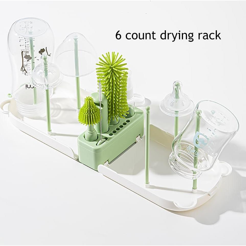 Juego de limpieza de biberones 6 en 1 Onluckdeer Verde