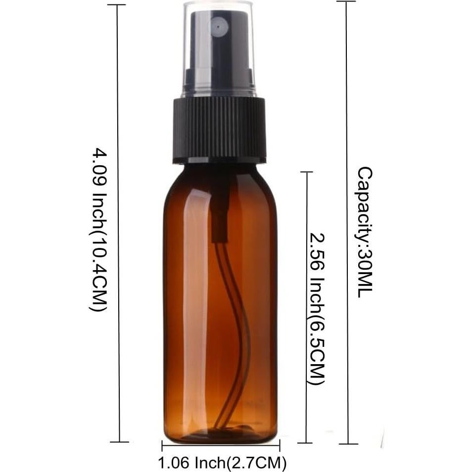 Botellas de Spray 30ML SINIDE - 4 Pack Reutilizables Ámbar