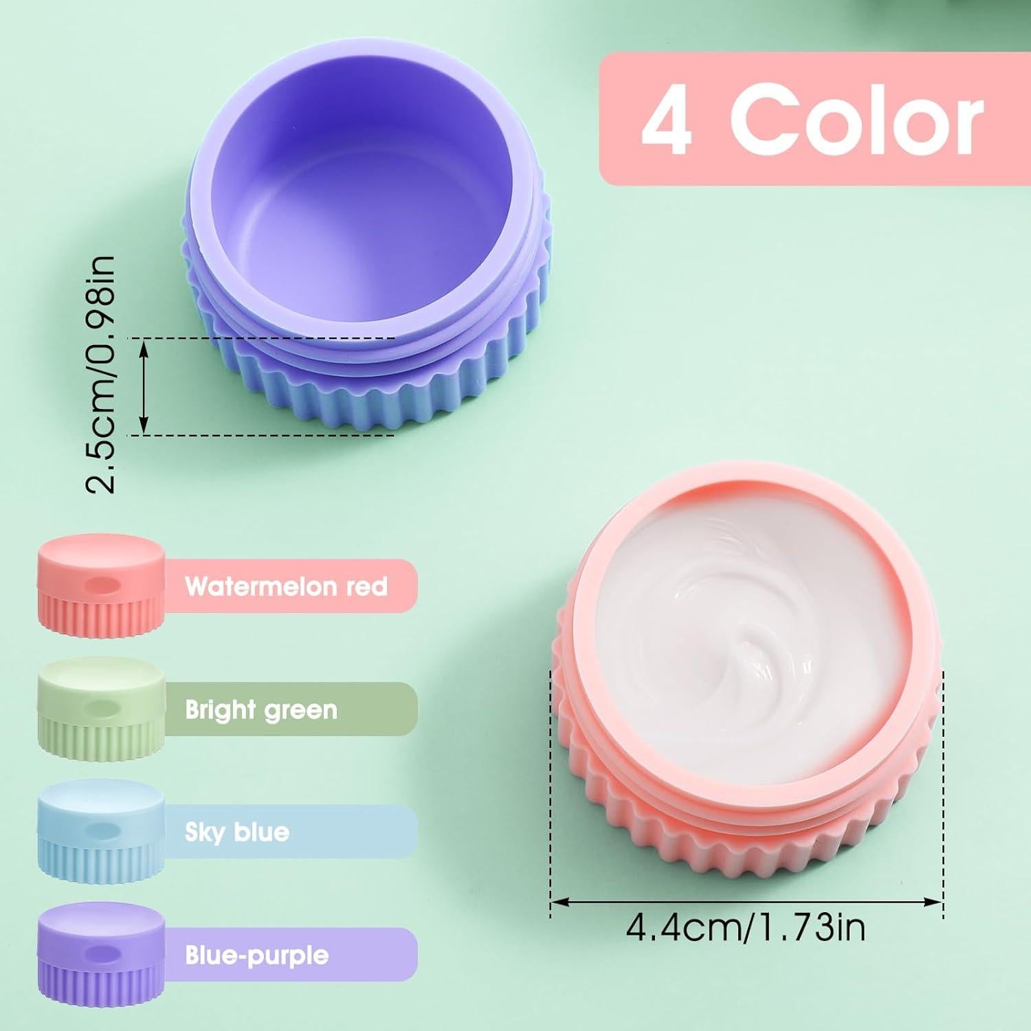 Set 4 Contenedores de Silicona para Viaje Guduling 20ml