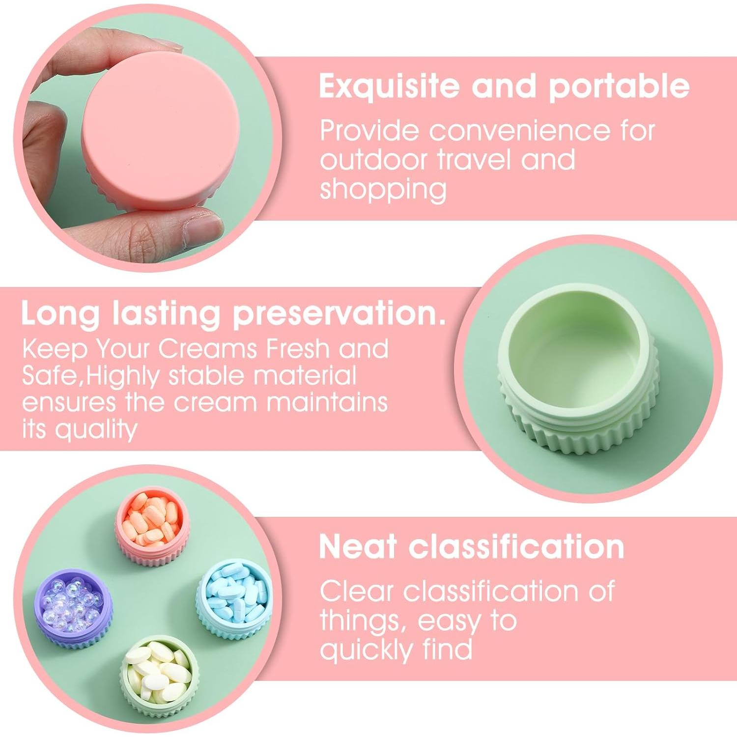 Set 4 Contenedores de Silicona para Viaje Guduling 20ml