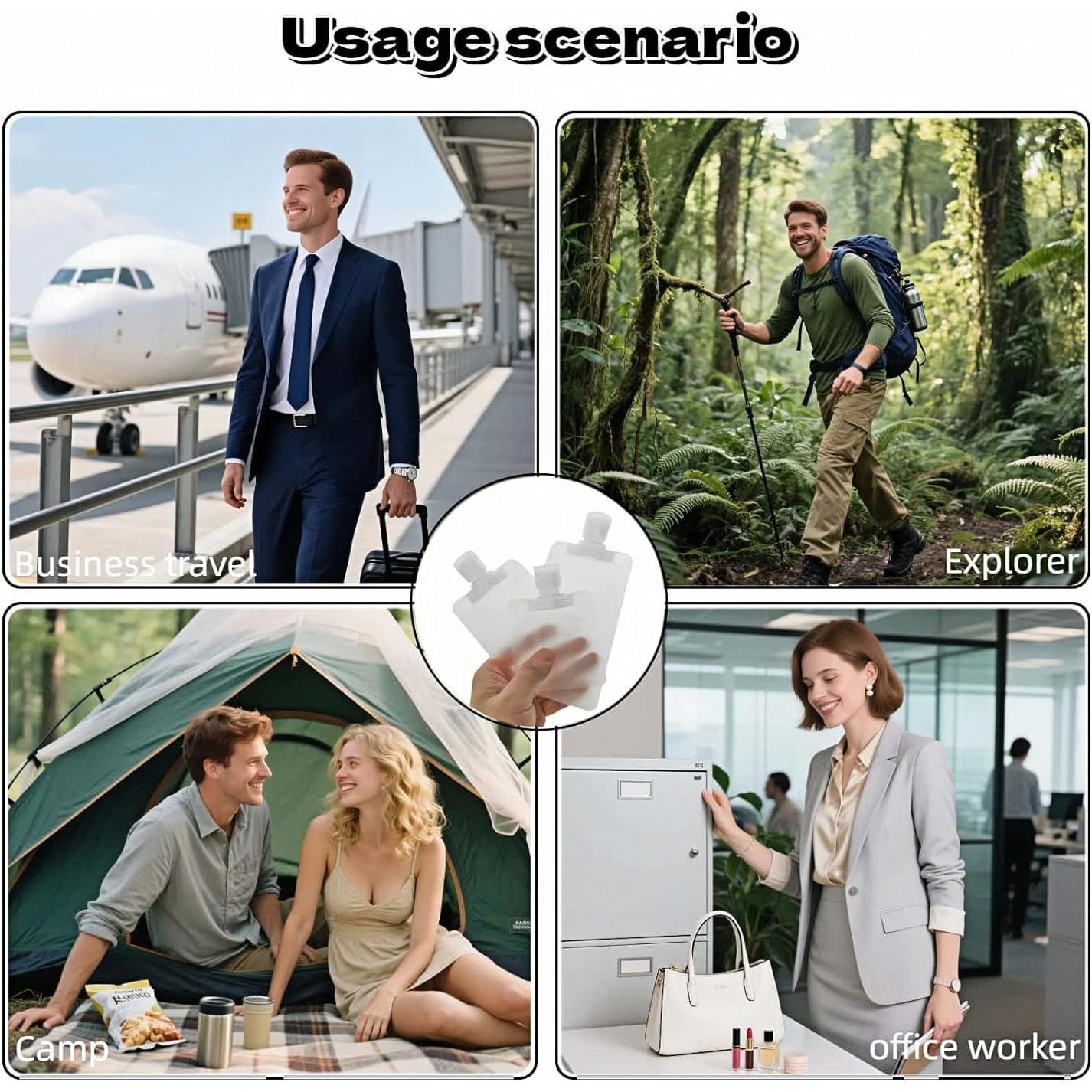 Kit de Botellas de Viaje Chinshwehaw 30ml/50ml/100ml a Prueba de Fugas