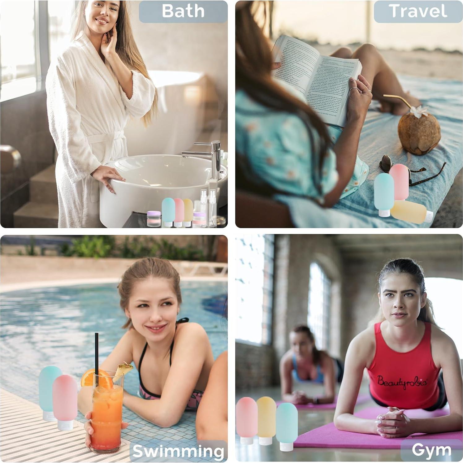 Botellas de Viaje DEWSENSI 6 Pack 2 oz Aprobadas por TSA