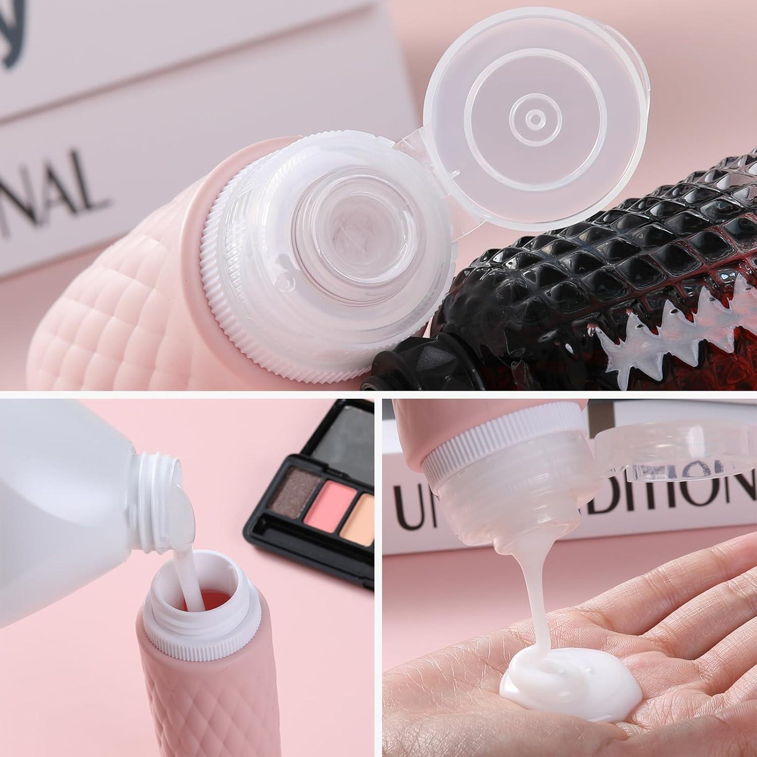 Paquete de 8 Botellas de Viaje KUANGRE 90ml a Prueba de Fugas