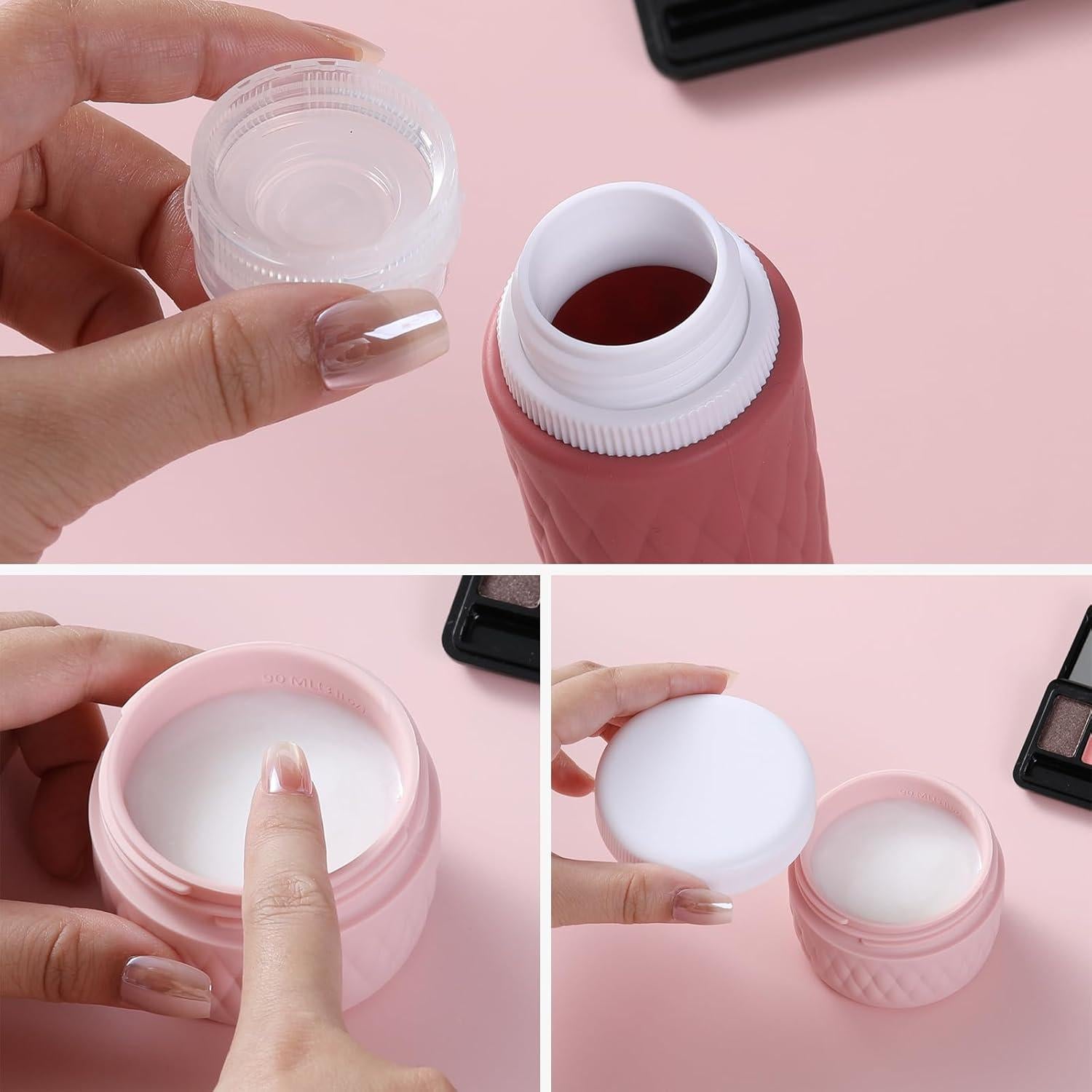 Paquete de 8 Botellas de Viaje KUANGRE 90ml a Prueba de Fugas