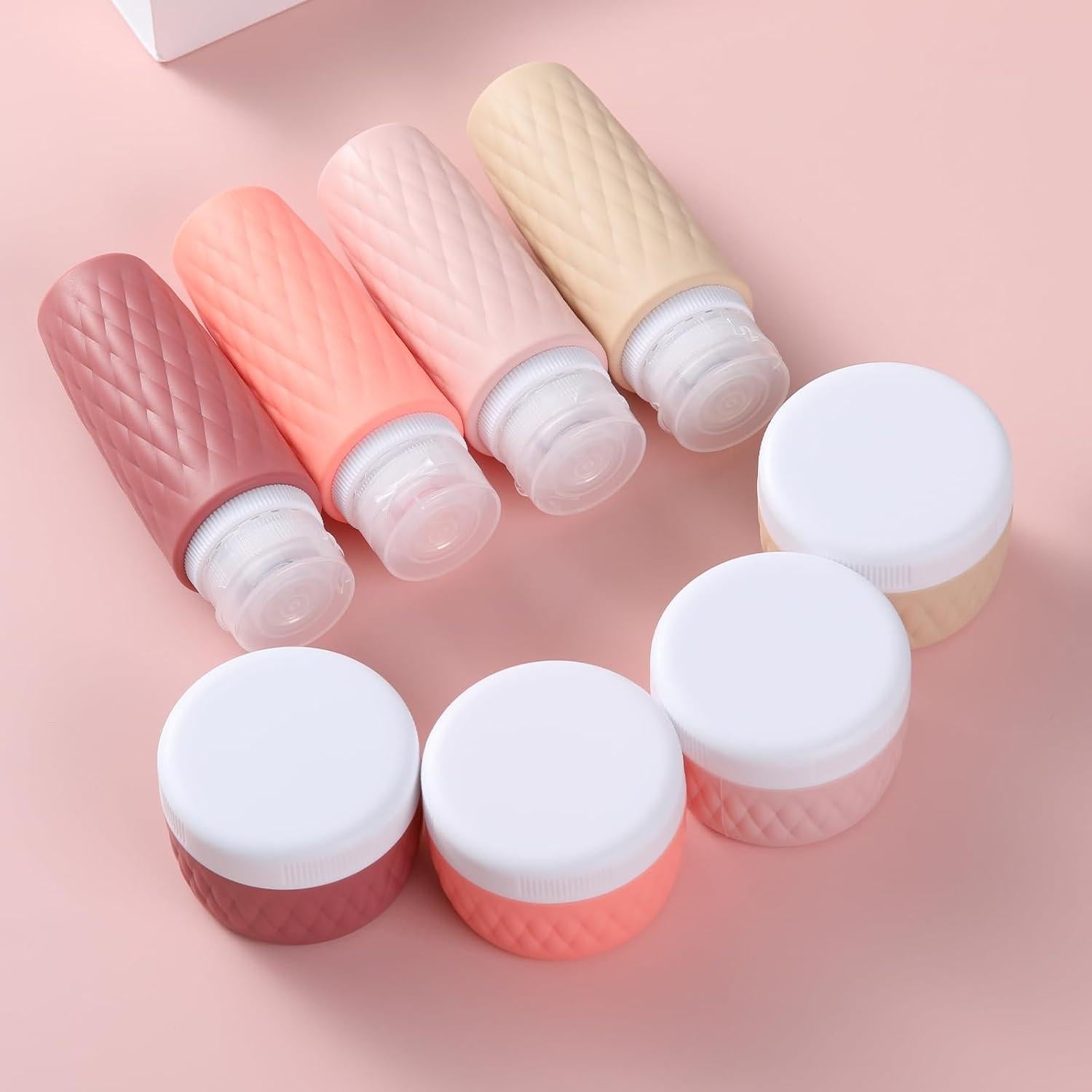 Paquete de 8 Botellas de Viaje KUANGRE 90ml a Prueba de Fugas