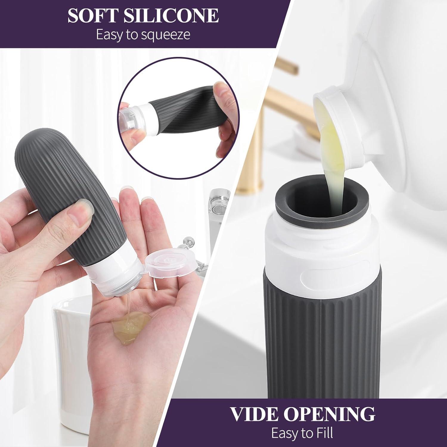 Botellas de Viaje ME.FAN 18 Pack Silicona Aprobadas TSA