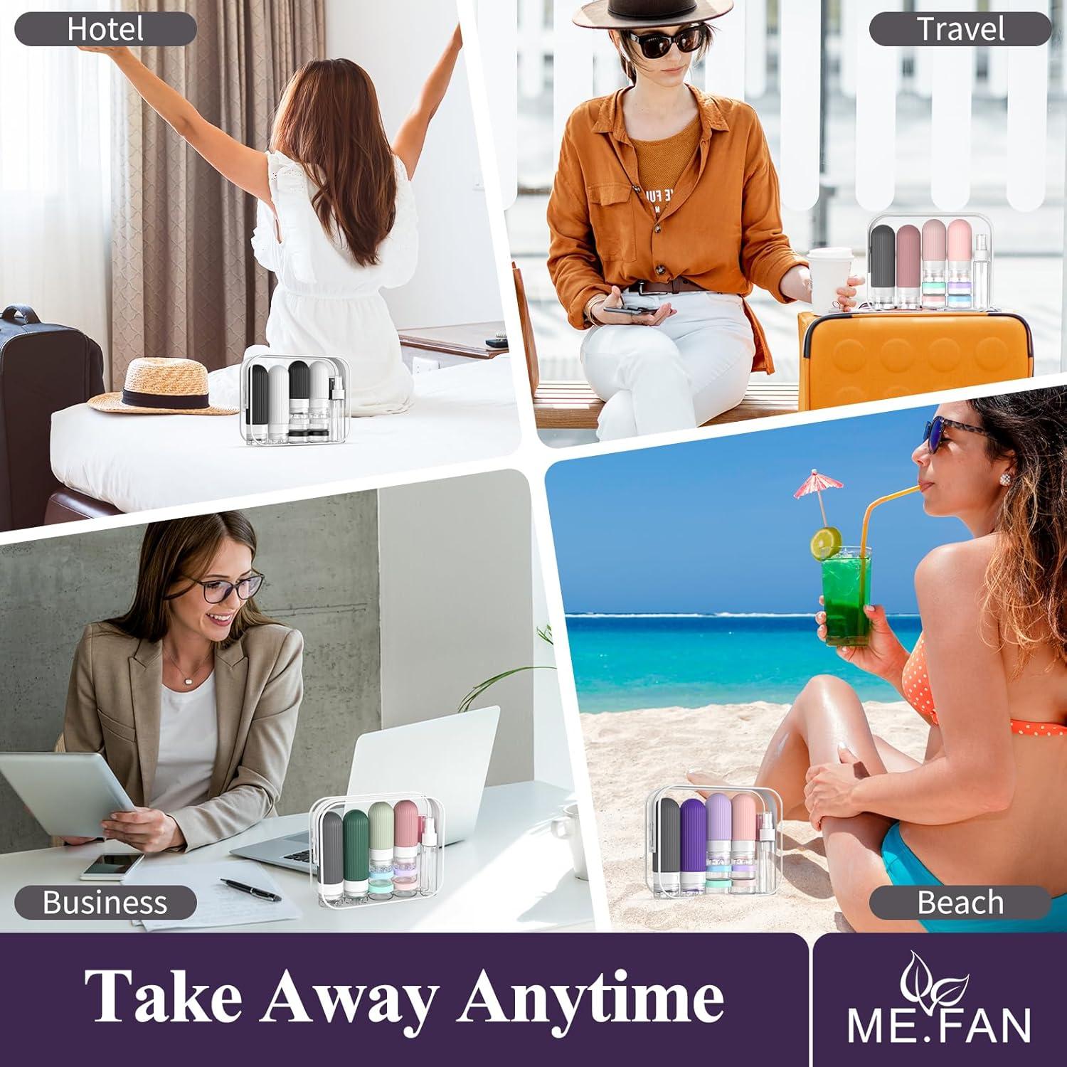 Botellas de Viaje ME.FAN 18 Pack Silicona Aprobadas TSA