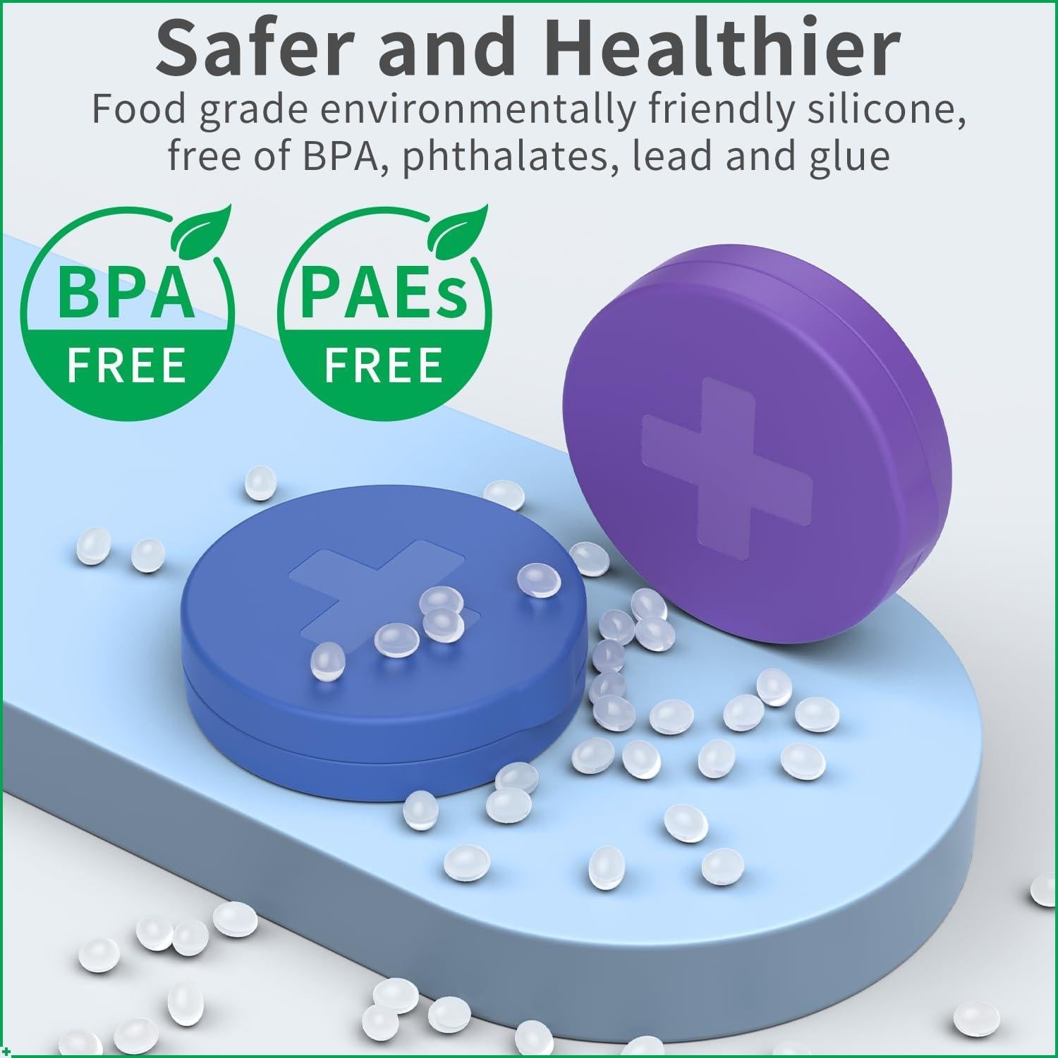 Caja para Pastillas de Silicona EASYHOPE 3 Compartimentos Morado/Azul