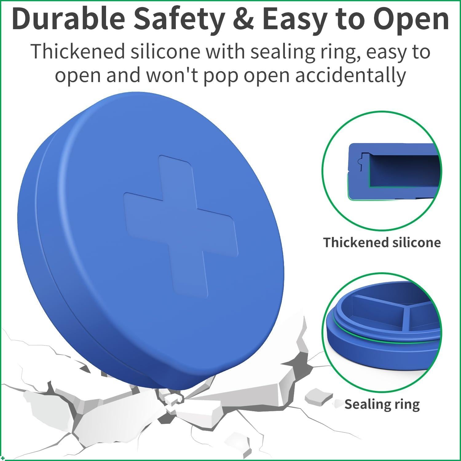 Caja para Pastillas de Silicona EASYHOPE 3 Compartimentos Morado/Azul