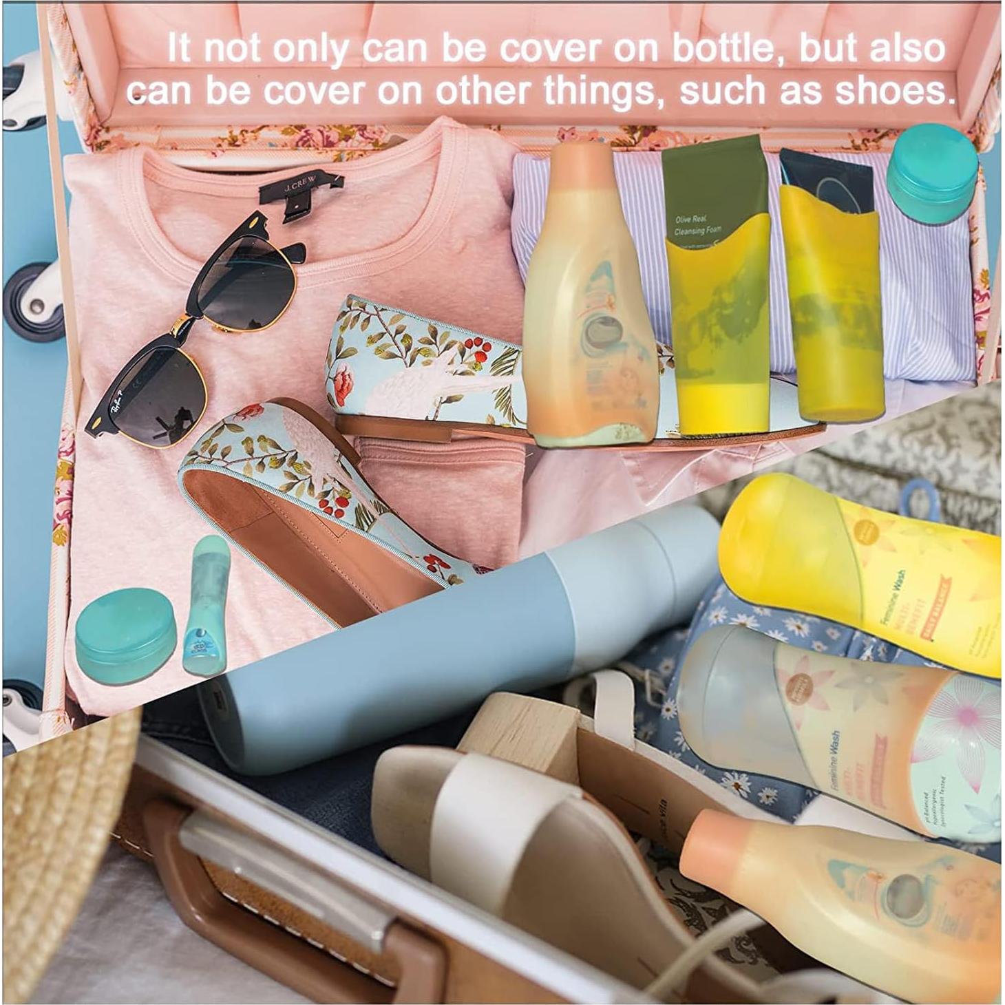 Cubiertas de Botellas de Silicona TRANOMOS - 10 Piezas Viaje