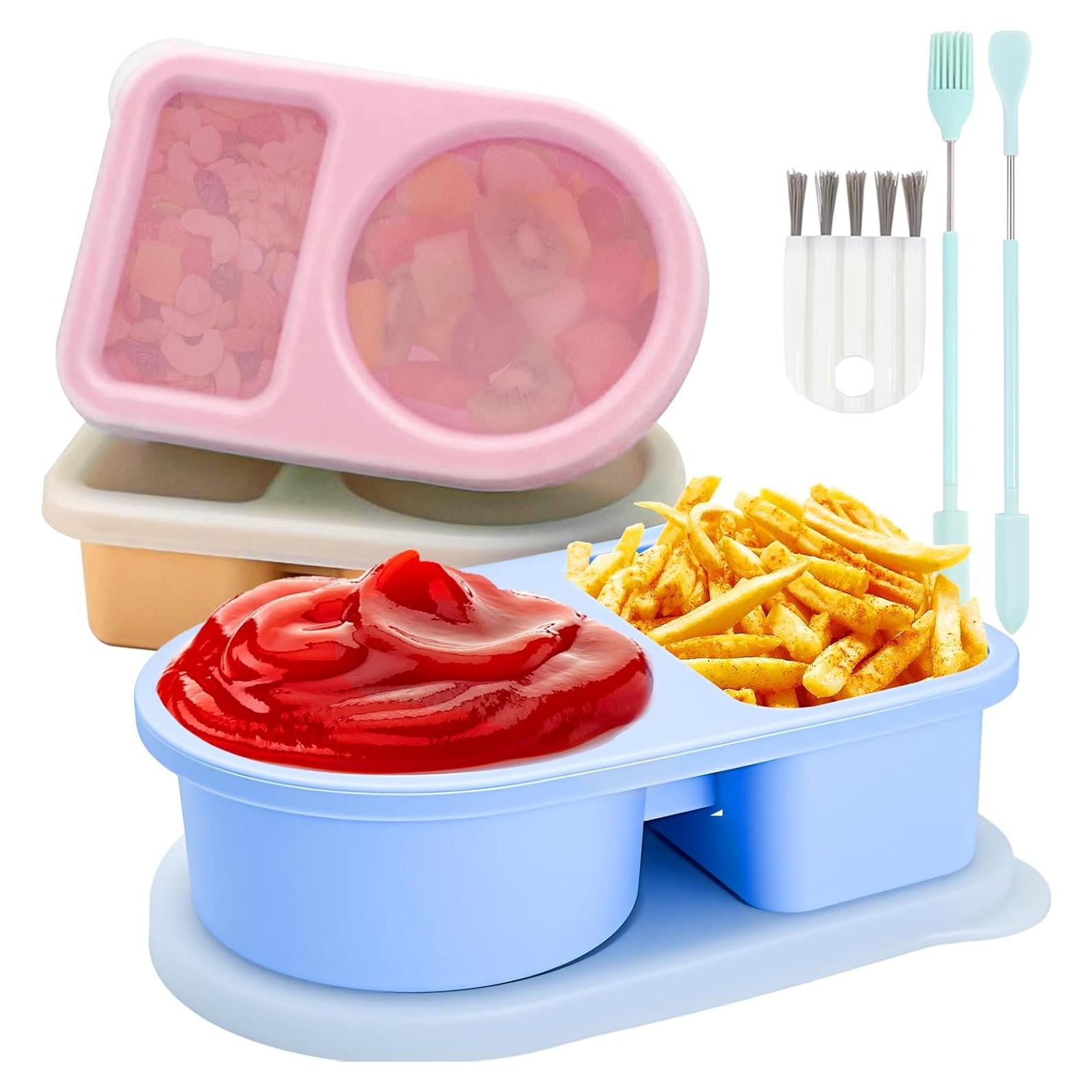 Paquete de 3 Contenedores de Silicona Ecológicos con Tapas