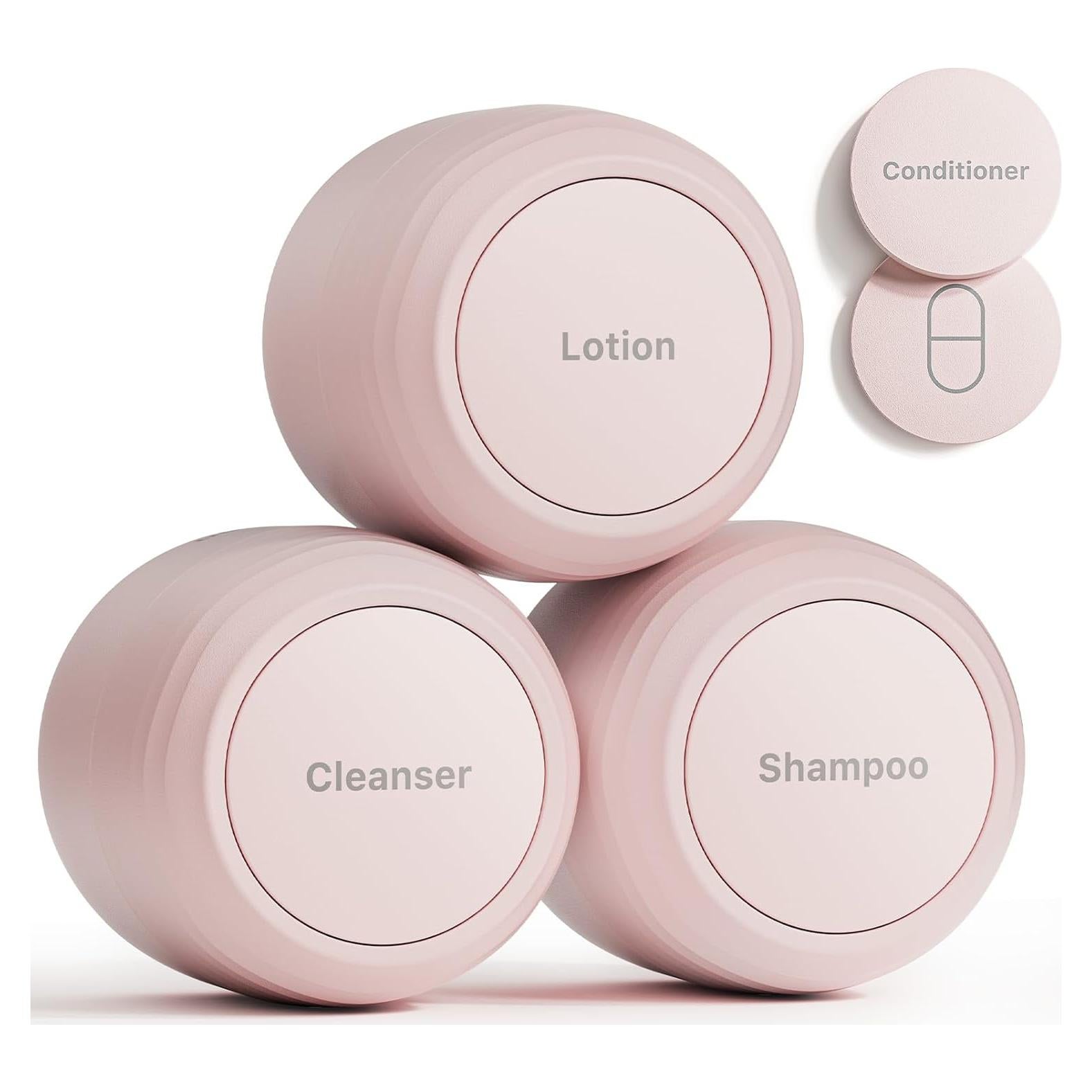 Tarros de Aseo de Viaje Trimcoo Rosa 30ml a Prueba de Fugas