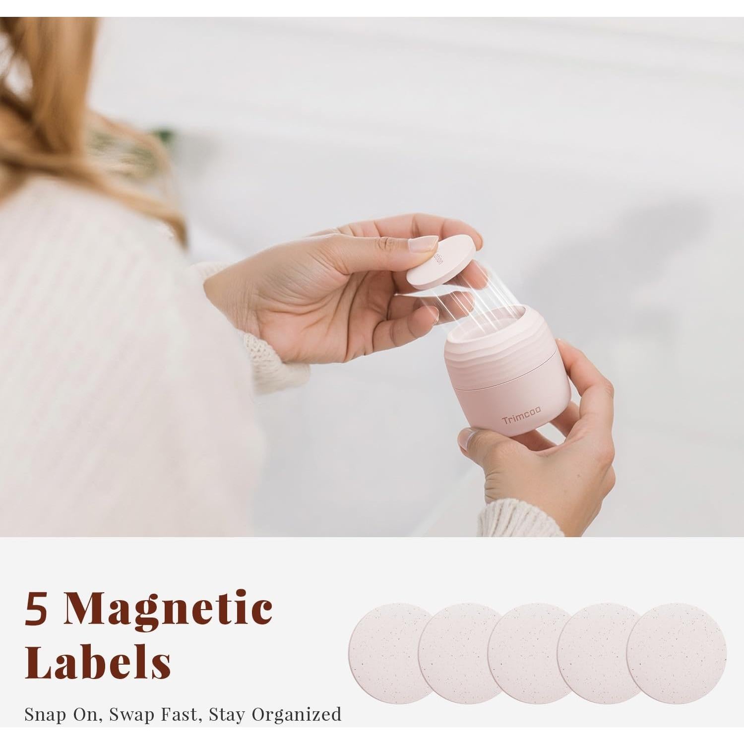 Tarros de Aseo de Viaje Trimcoo Rosa 30ml a Prueba de Fugas