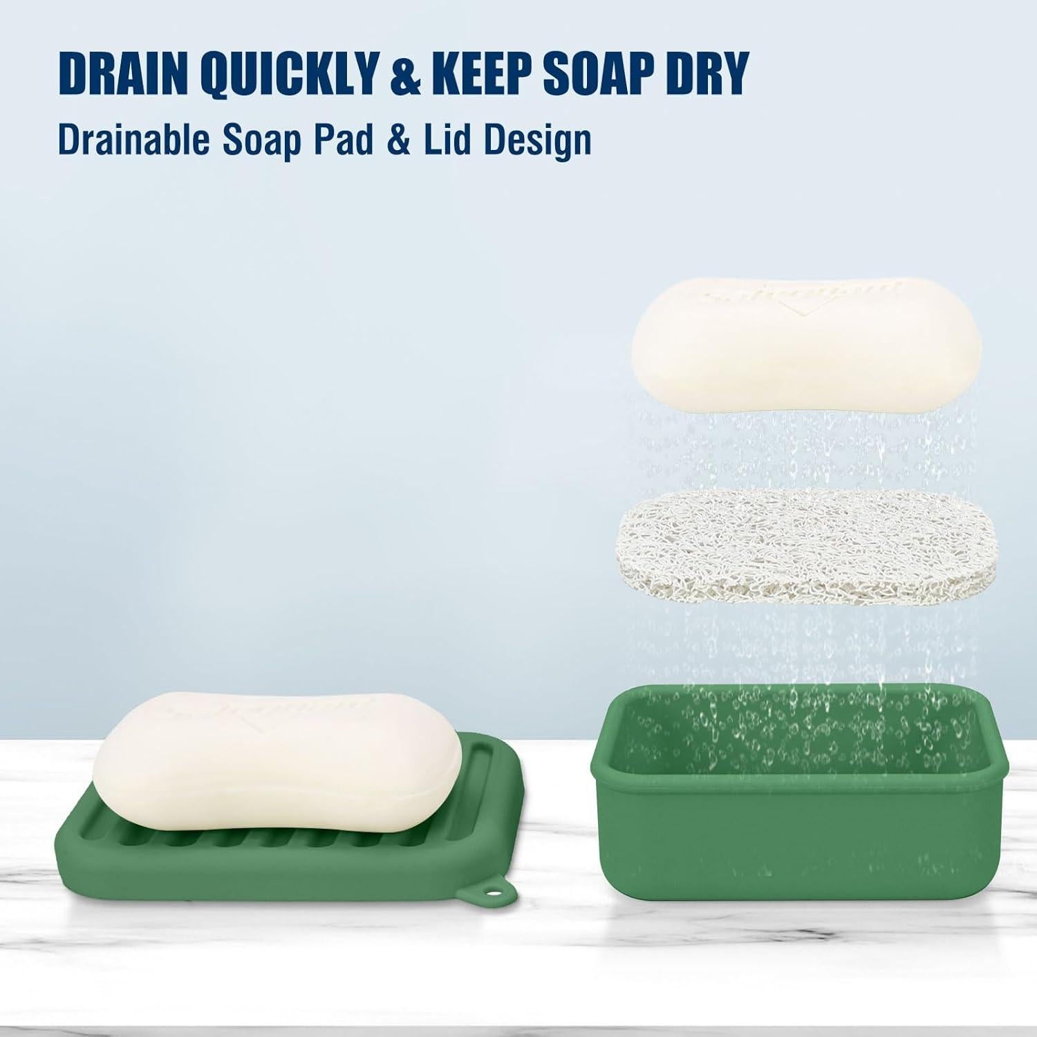 Funda de Jabón de Silicona AIMAIAIMAI Verde Menta 150g