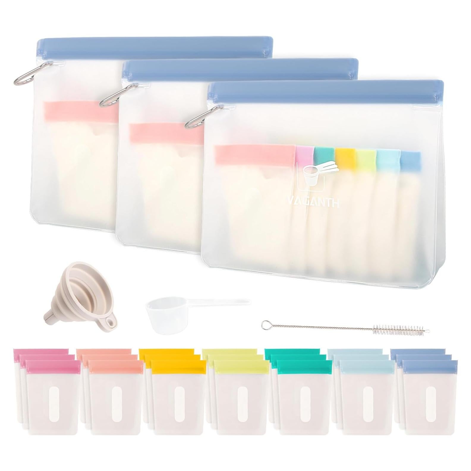 Juego de Contenedores de Polvo de Proteína VAGANTH 24 Paquetes