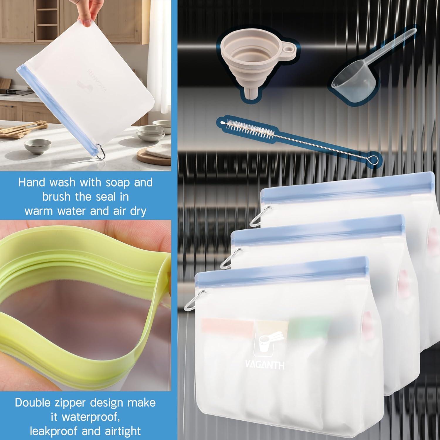 Juego de Contenedores de Polvo de Proteína VAGANTH 24 Paquetes