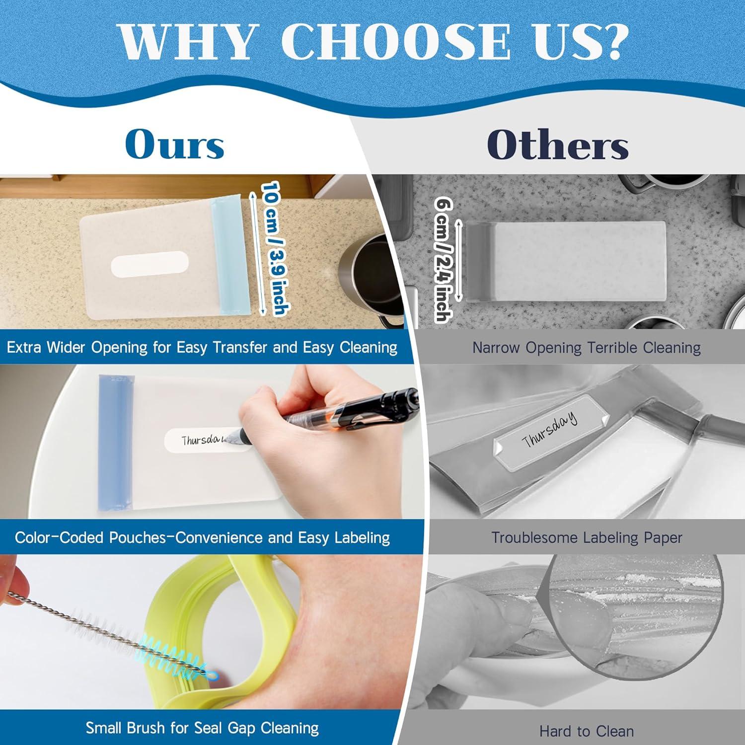 Juego de Contenedores de Polvo de Proteína VAGANTH 24 Paquetes