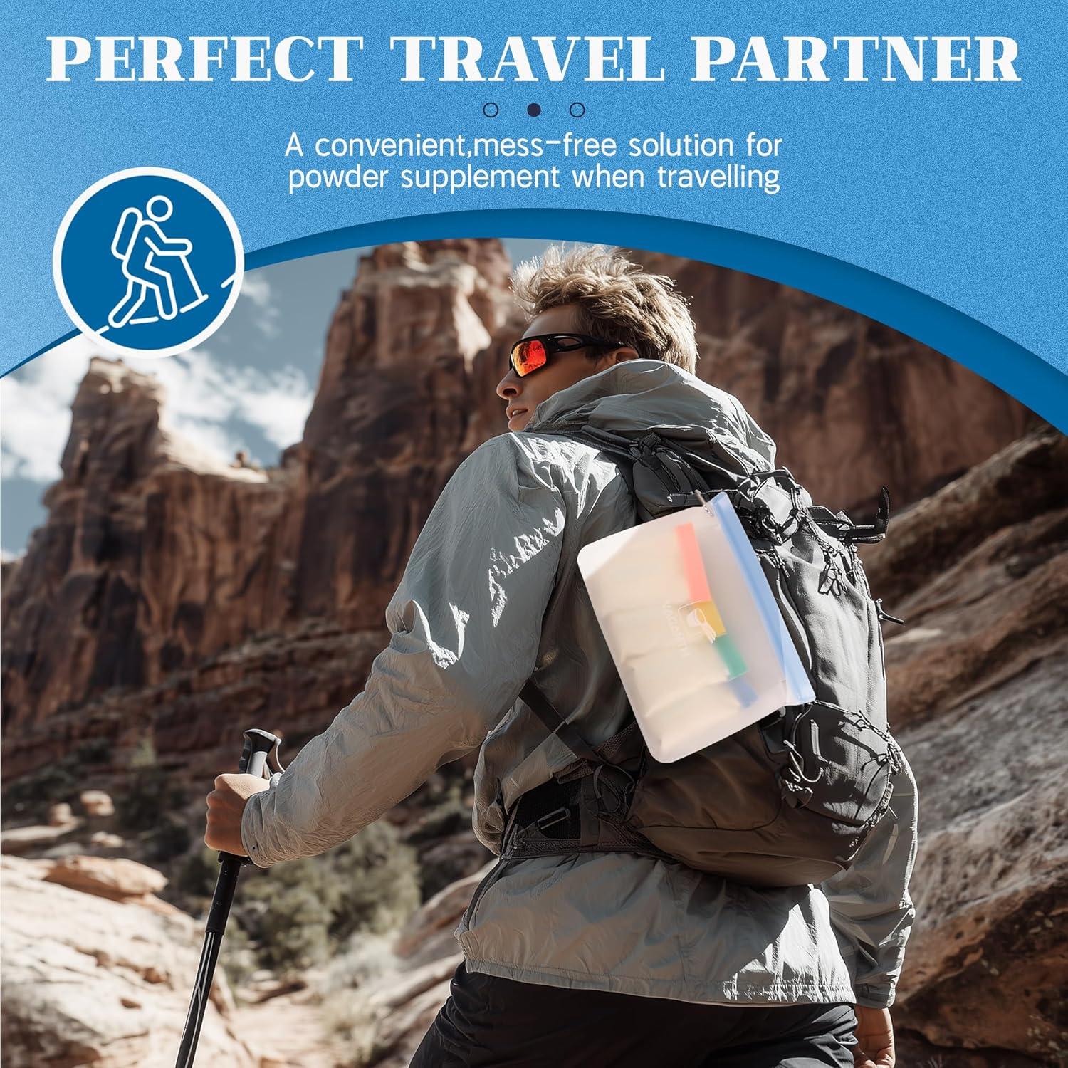 Juego de Contenedores de Polvo de Proteína VAGANTH 24 Paquetes