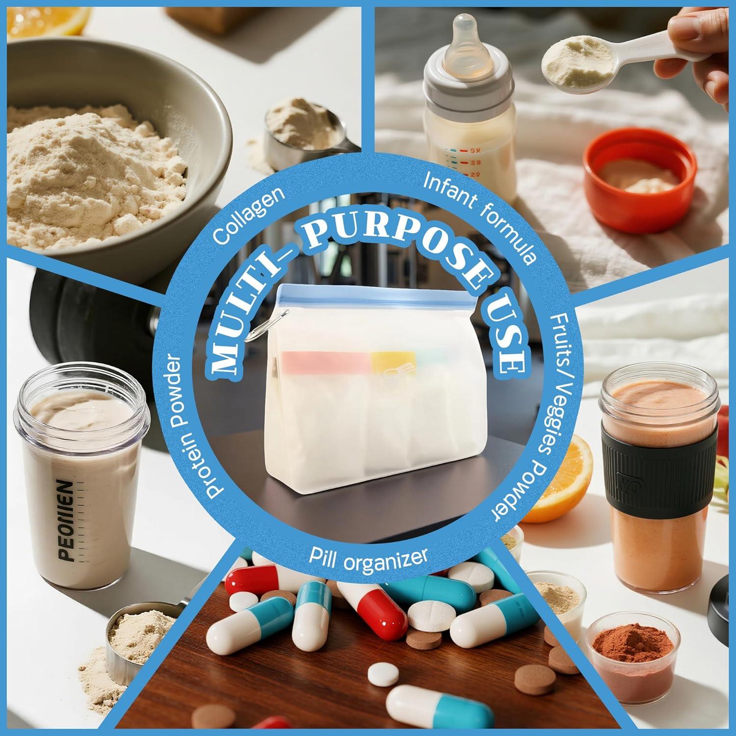 Juego de Contenedores de Polvo de Proteína VAGANTH 24 Paquetes