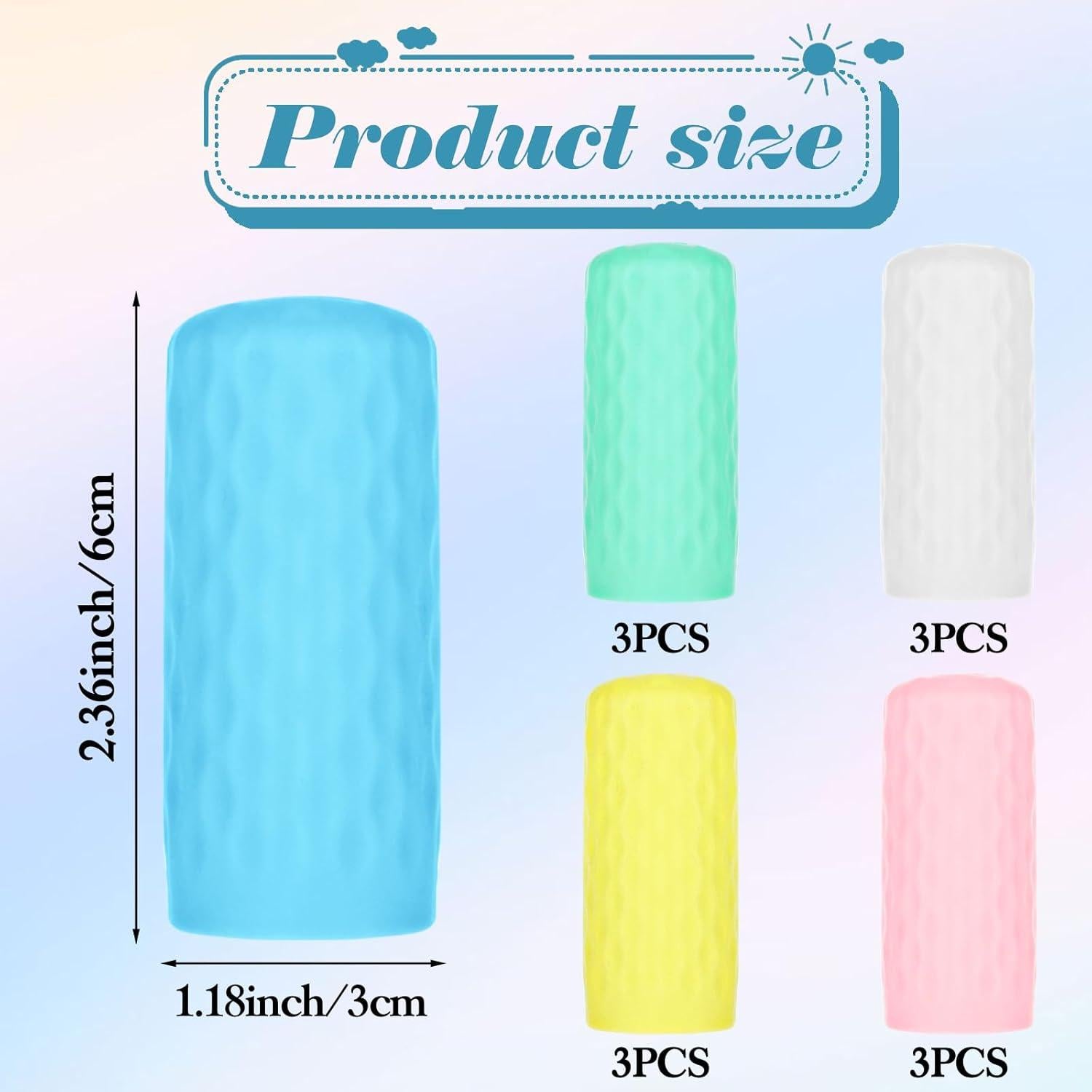 15 Fundas de Silicona Kifmurase para Botellas de Viaje