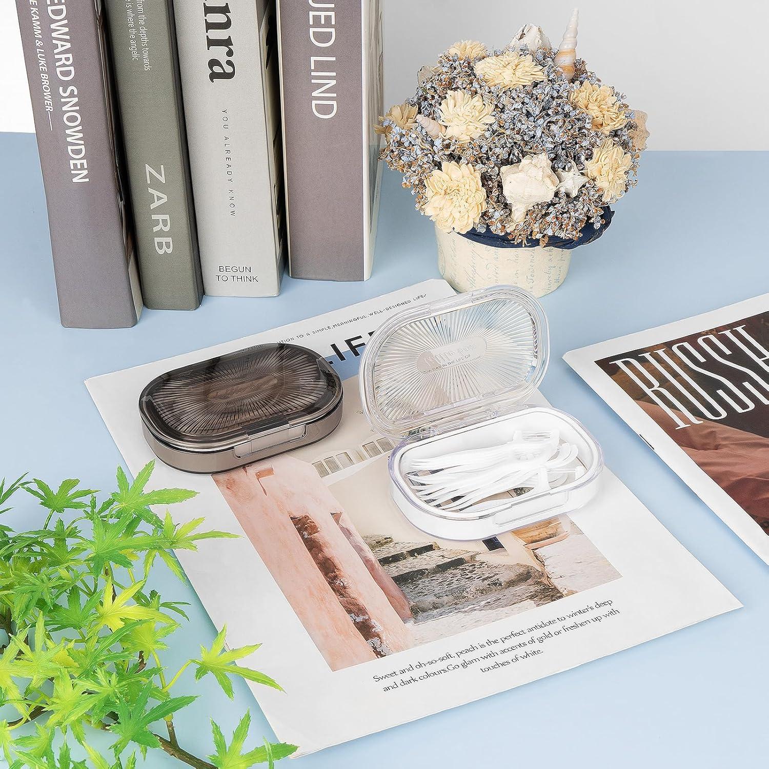 Organizadores de Hisopos de Algodón Adorila - 2 Piezas Portátiles