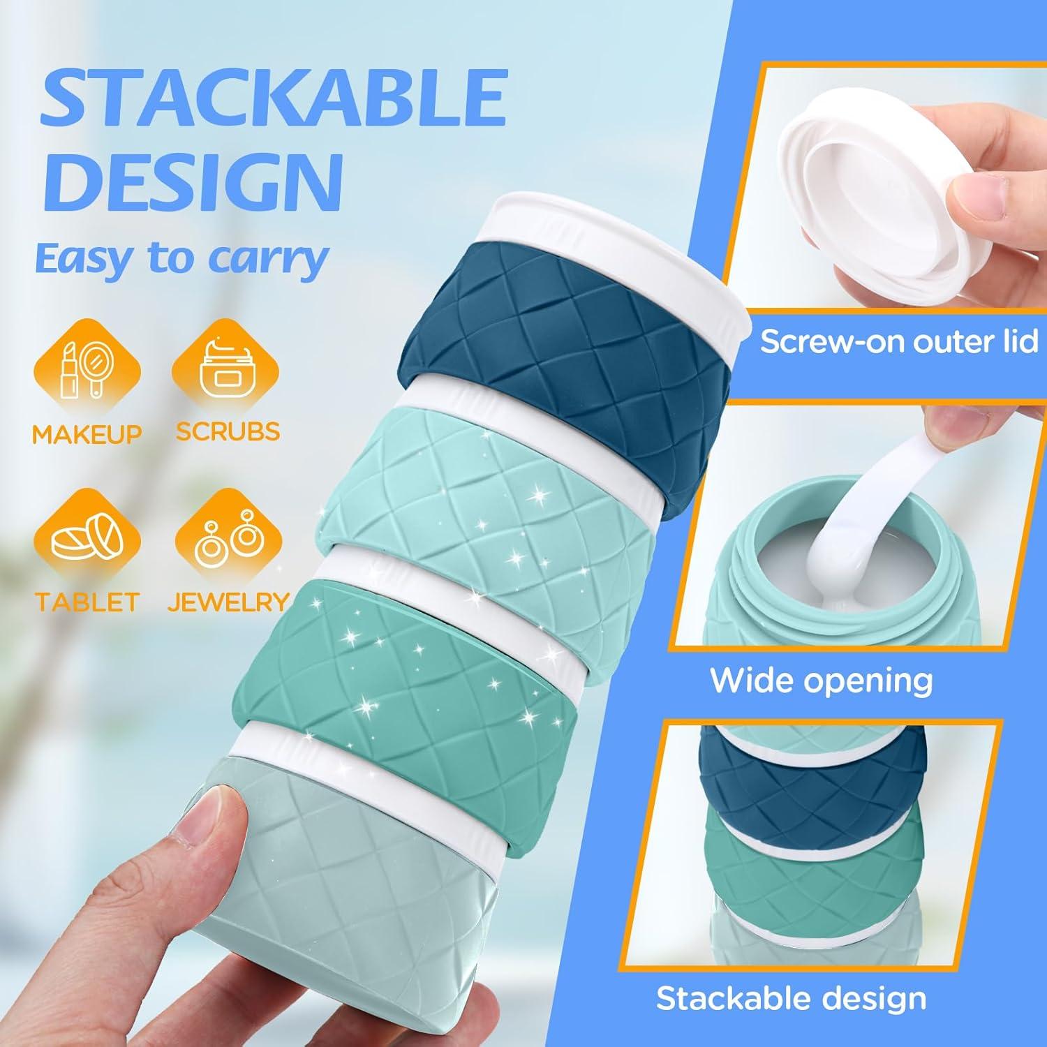 Set de Viaje 16 Piezas Silevoler Botellas y Tarros Aprobados TSA