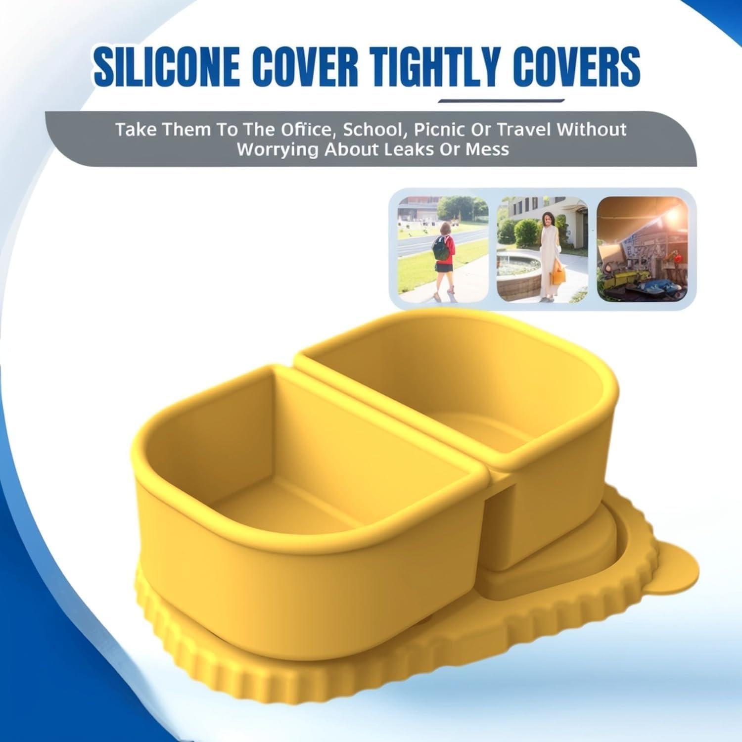 Recipientes de Silicona Reutilizables Xstronq 2 Compartimentos