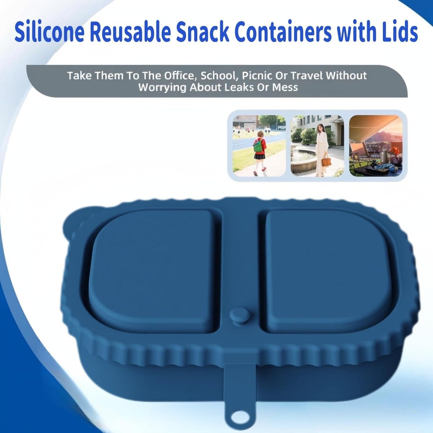 Recipientes de Silicona Reutilizables Xstronq 2 Compartimentos