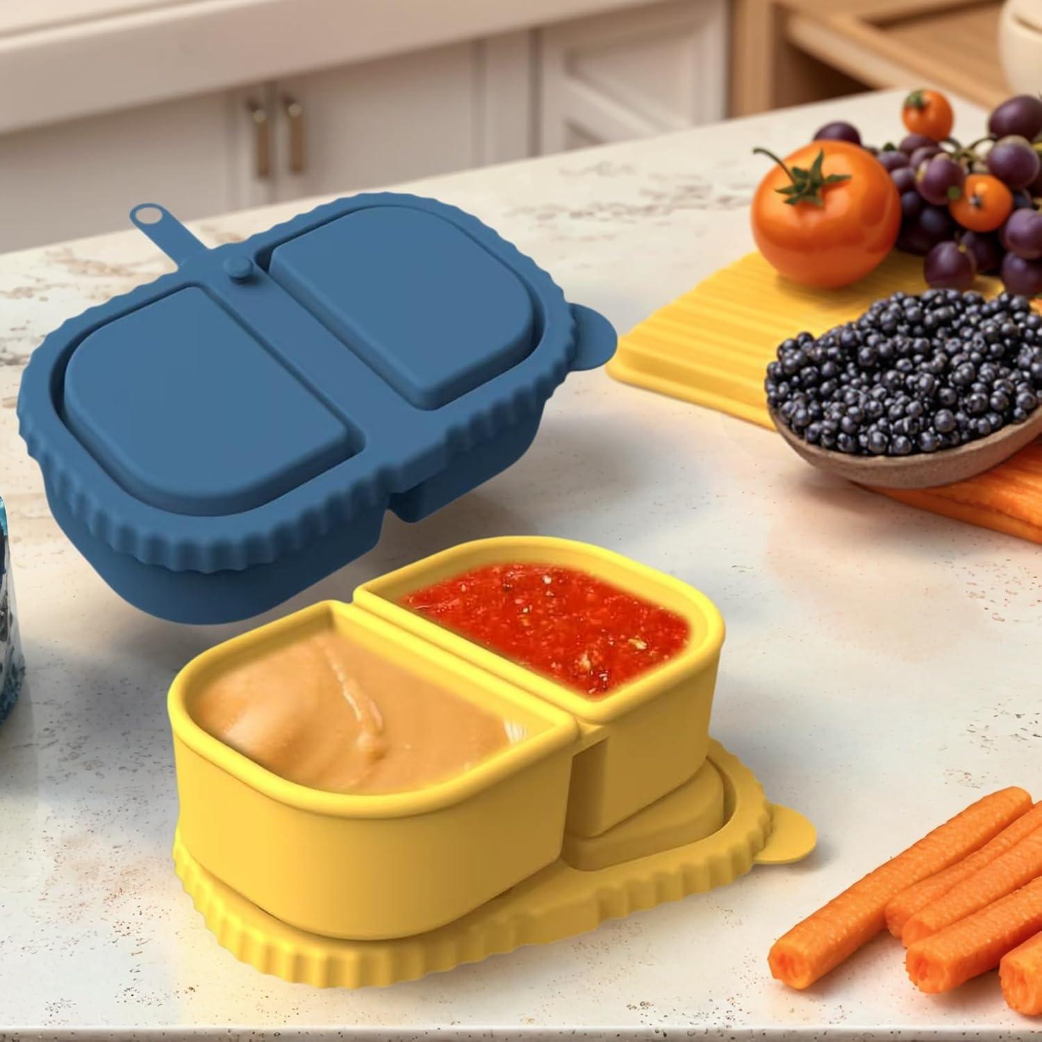 Recipientes de Silicona Reutilizables Xstronq 2 Compartimentos