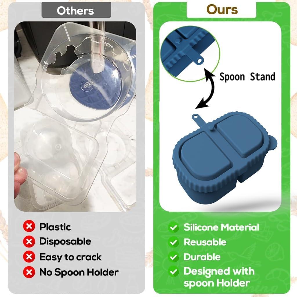 Recipientes de Silicona Reutilizables Xstronq 2 Compartimentos